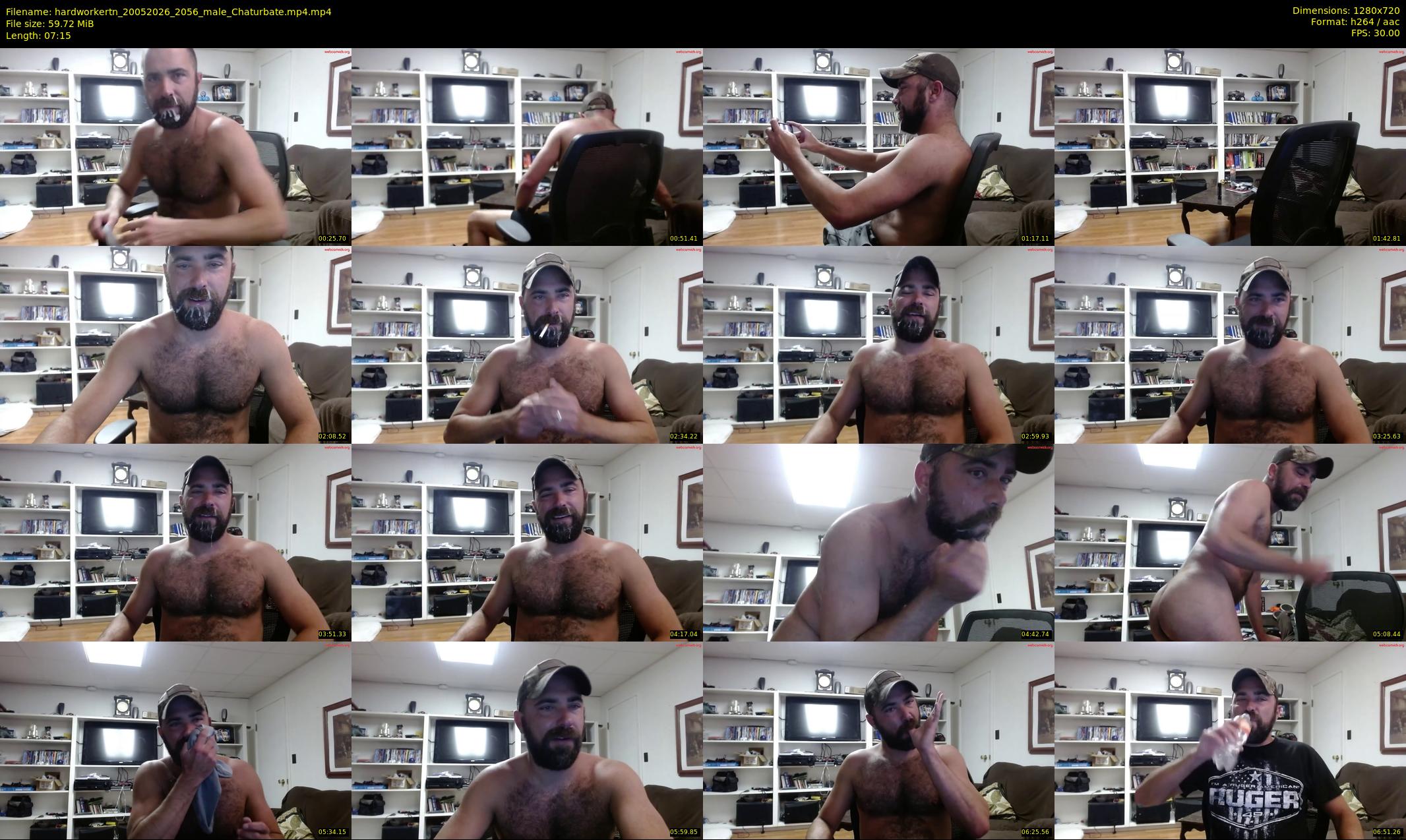 hardworkertn — 8 minute Chaturbate male cam show recording, 720p, May 20, 2026