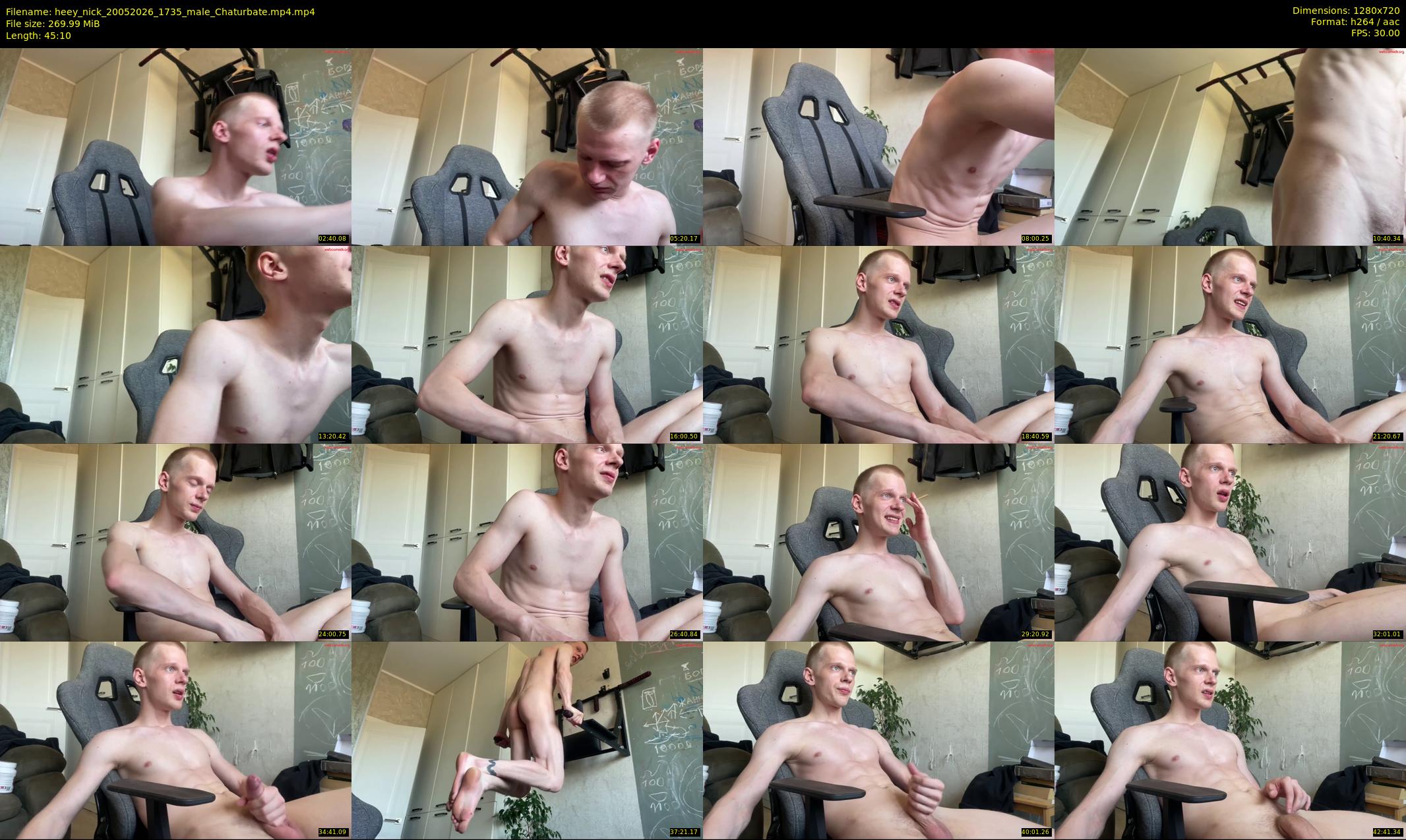 heey_nick — 46 minute Chaturbate male cam show recording, 720p, May 20, 2026