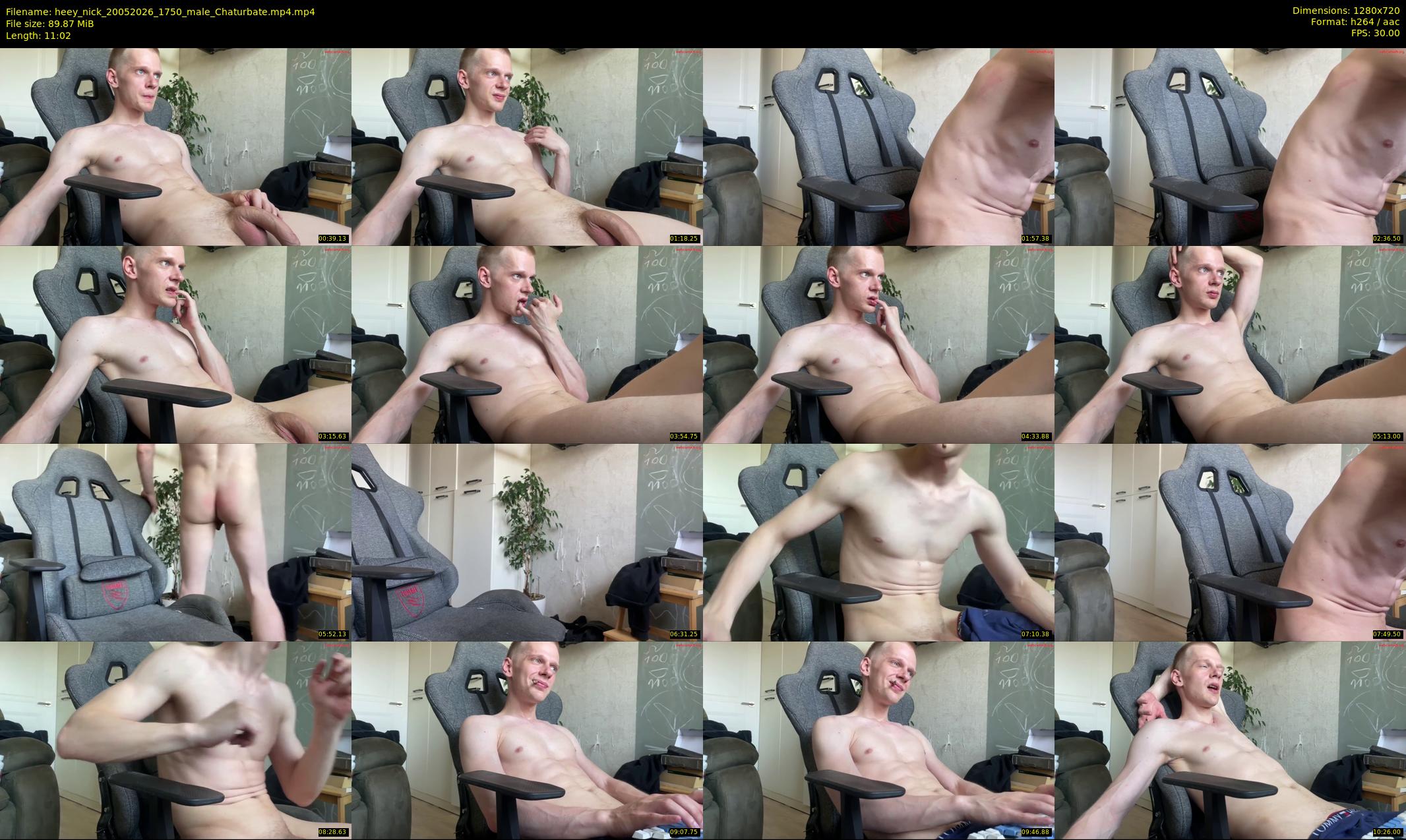 heey_nick — 12 minute Chaturbate male cam show recording, 720p, May 20, 2026