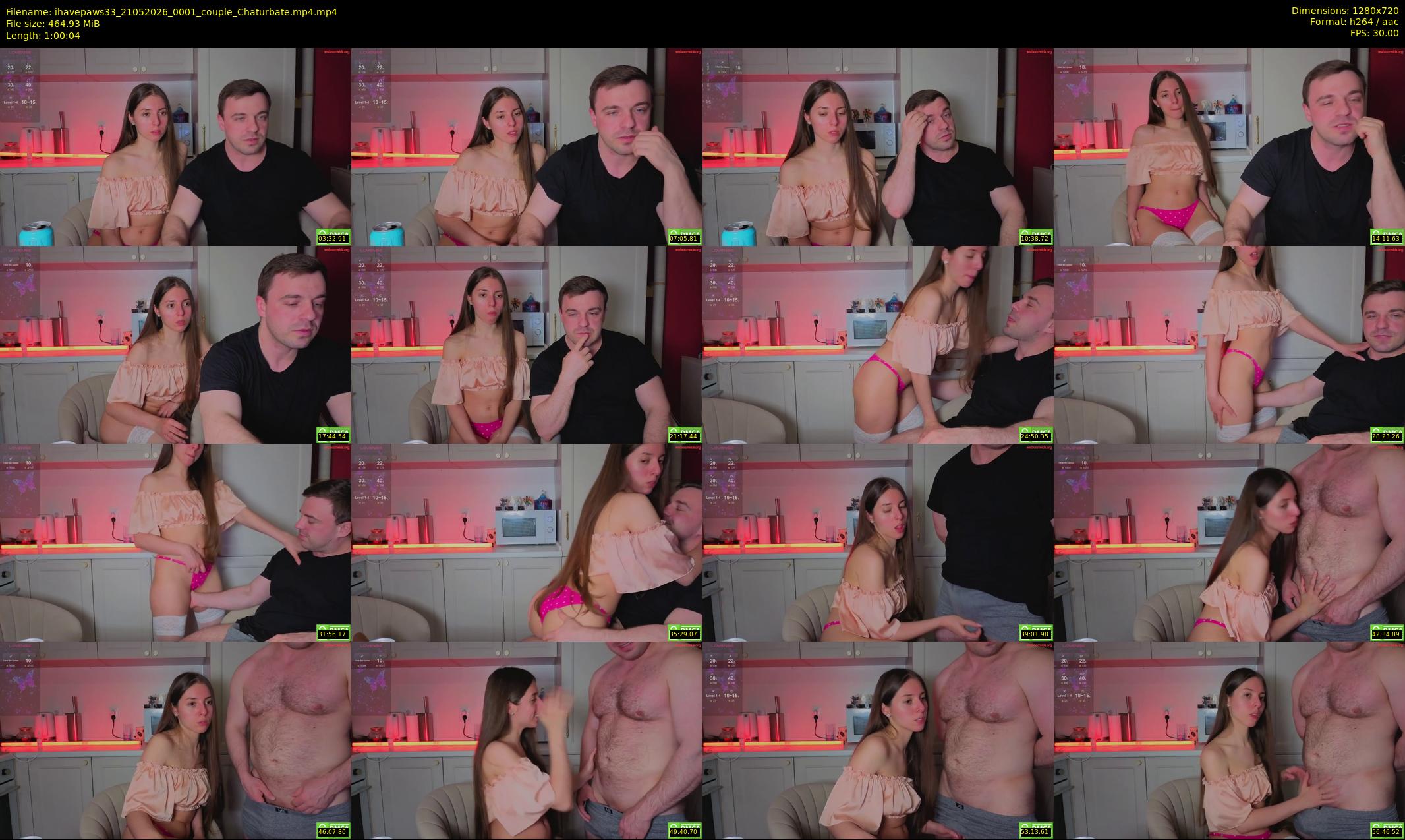 ihavepaws33 — 61 minute Chaturbate couple cam show recording, 720p, May 21, 2026