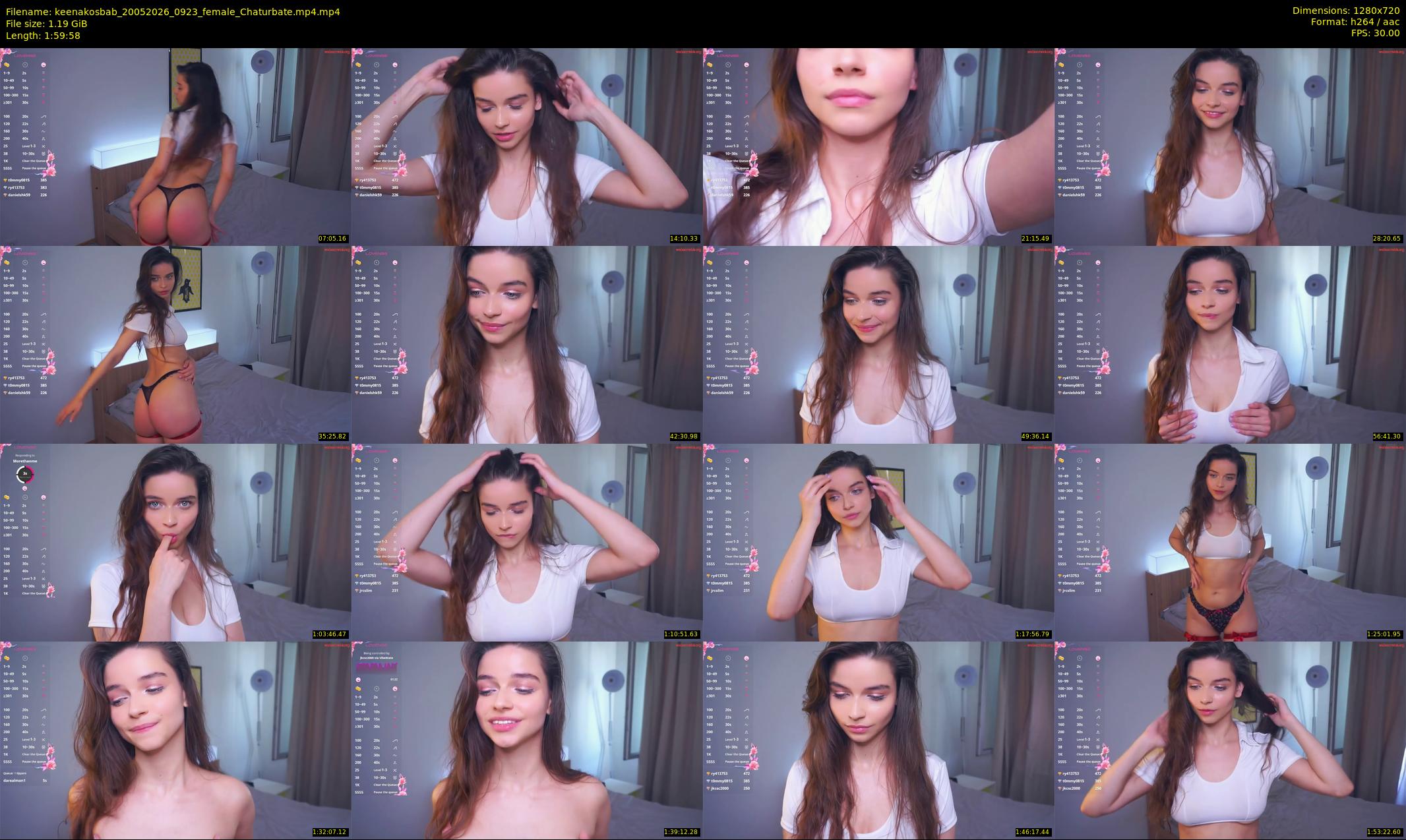 keenakosbab — 120 minute Chaturbate female cam show recording, 720p, May 20, 2026