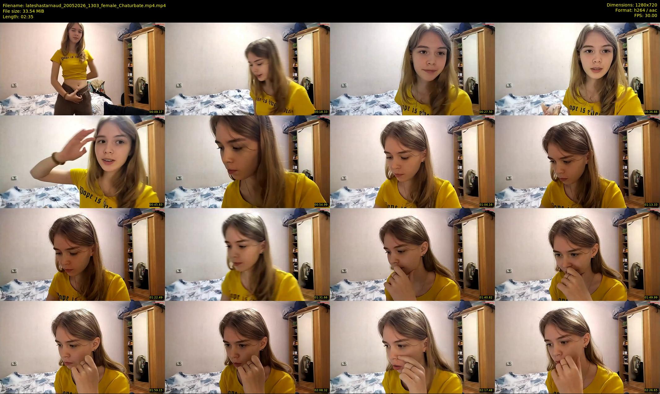 lateshastarnaud — 3 minute Chaturbate female cam show recording, 720p, May 20, 2026