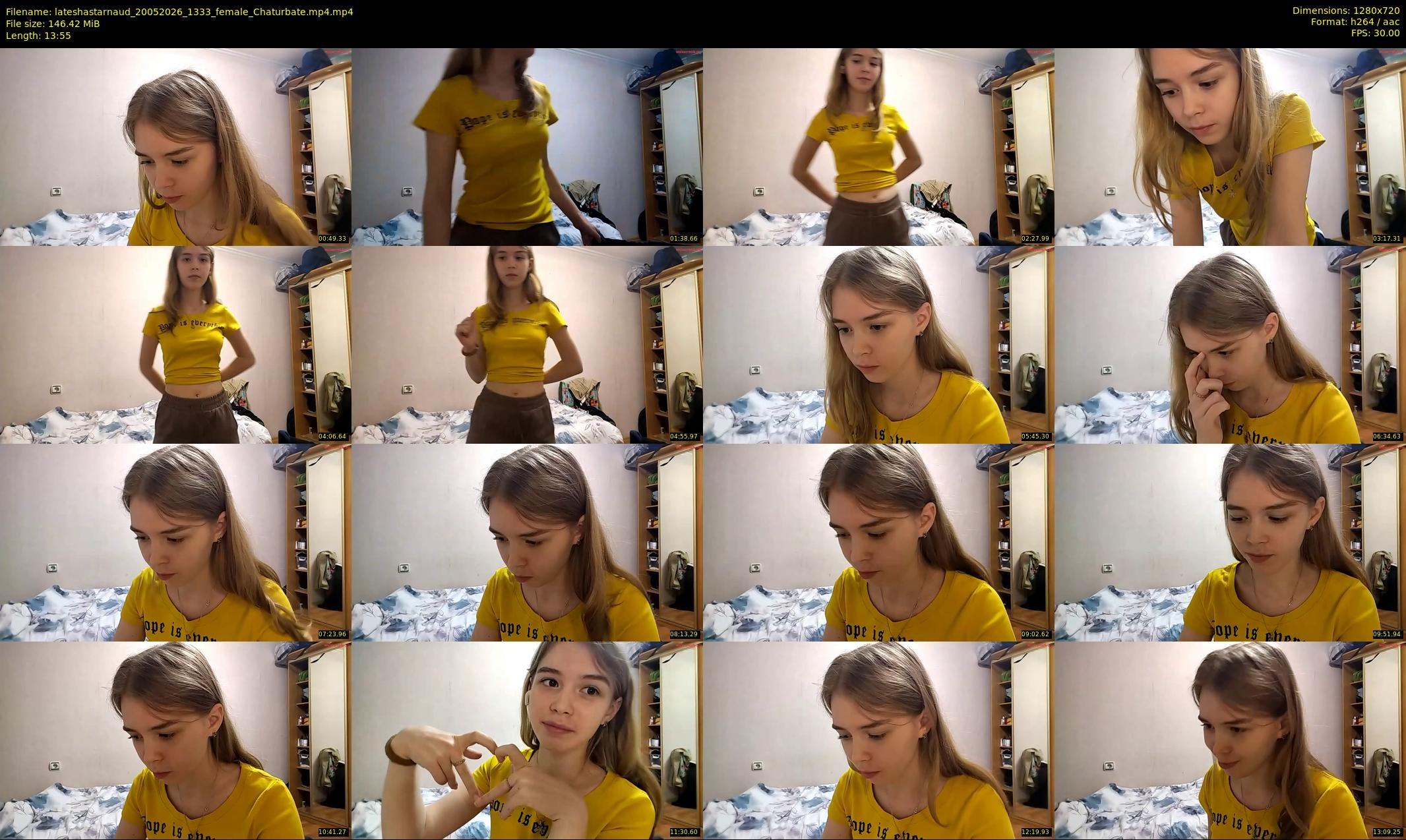 lateshastarnaud — 14 minute Chaturbate female cam show recording, 720p, May 20, 2026