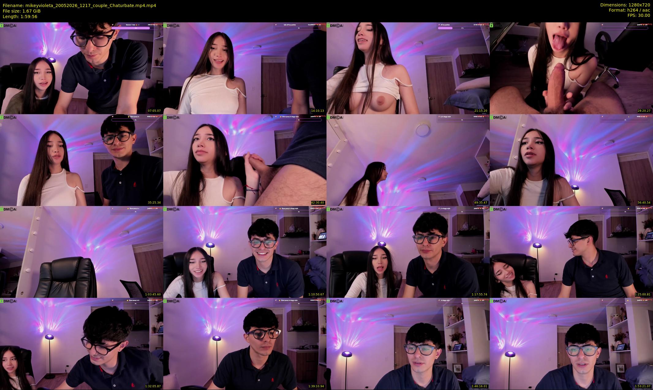 mikeyvioleta — 120 minute Chaturbate couple cam show recording, 720p, May 20, 2026