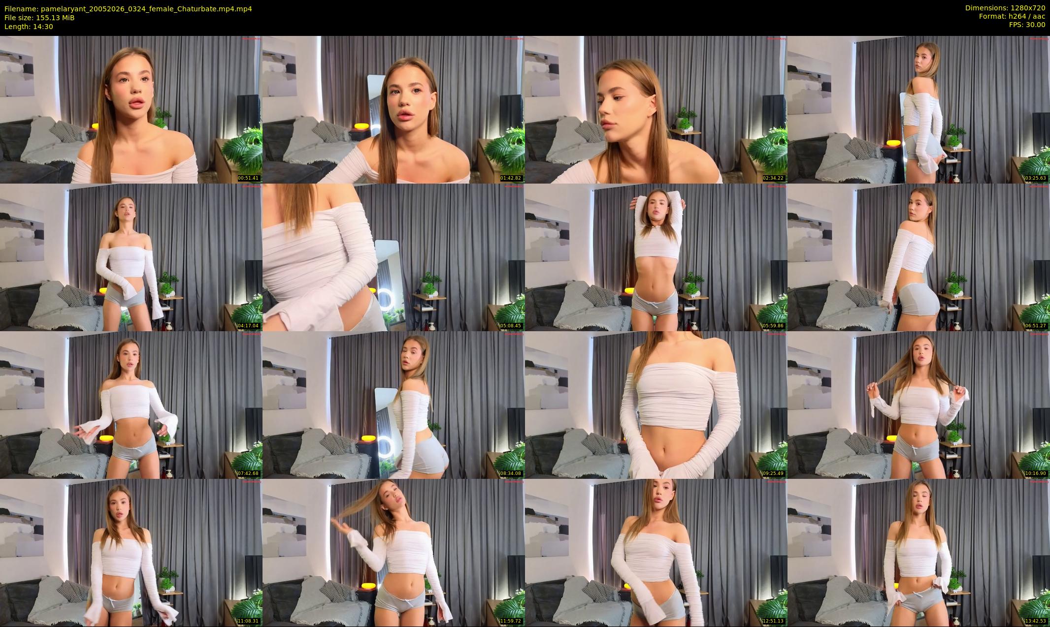 pamelaryant — 15 minute Chaturbate female cam show recording, 720p, May 20, 2026