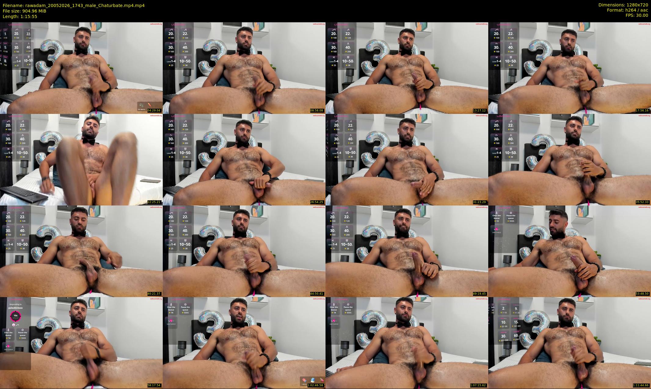 rawadam — 76 minute Chaturbate male cam show recording, 720p, May 20, 2026