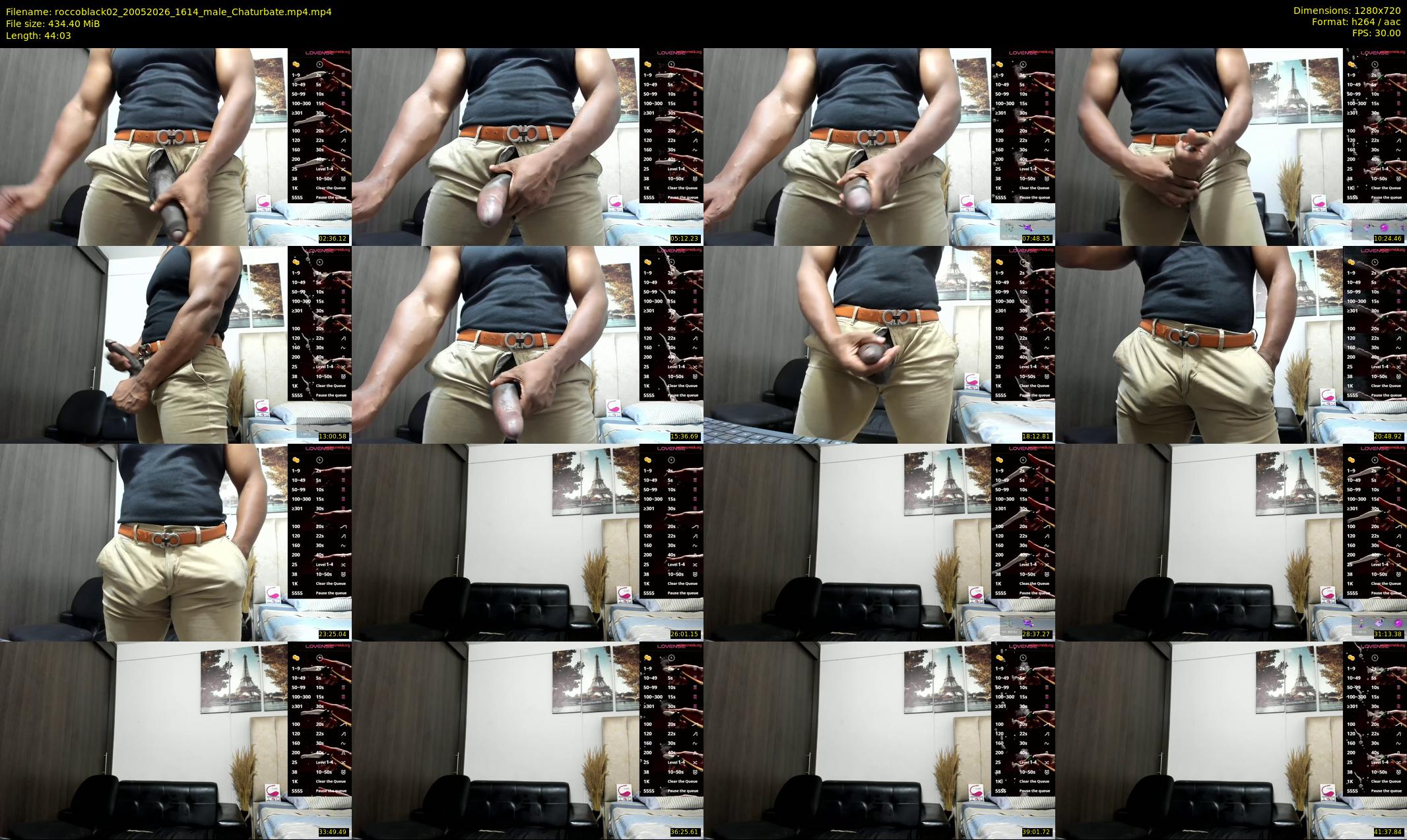 roccoblack02 — 45 minute Chaturbate male cam show recording, 720p, May 20, 2026