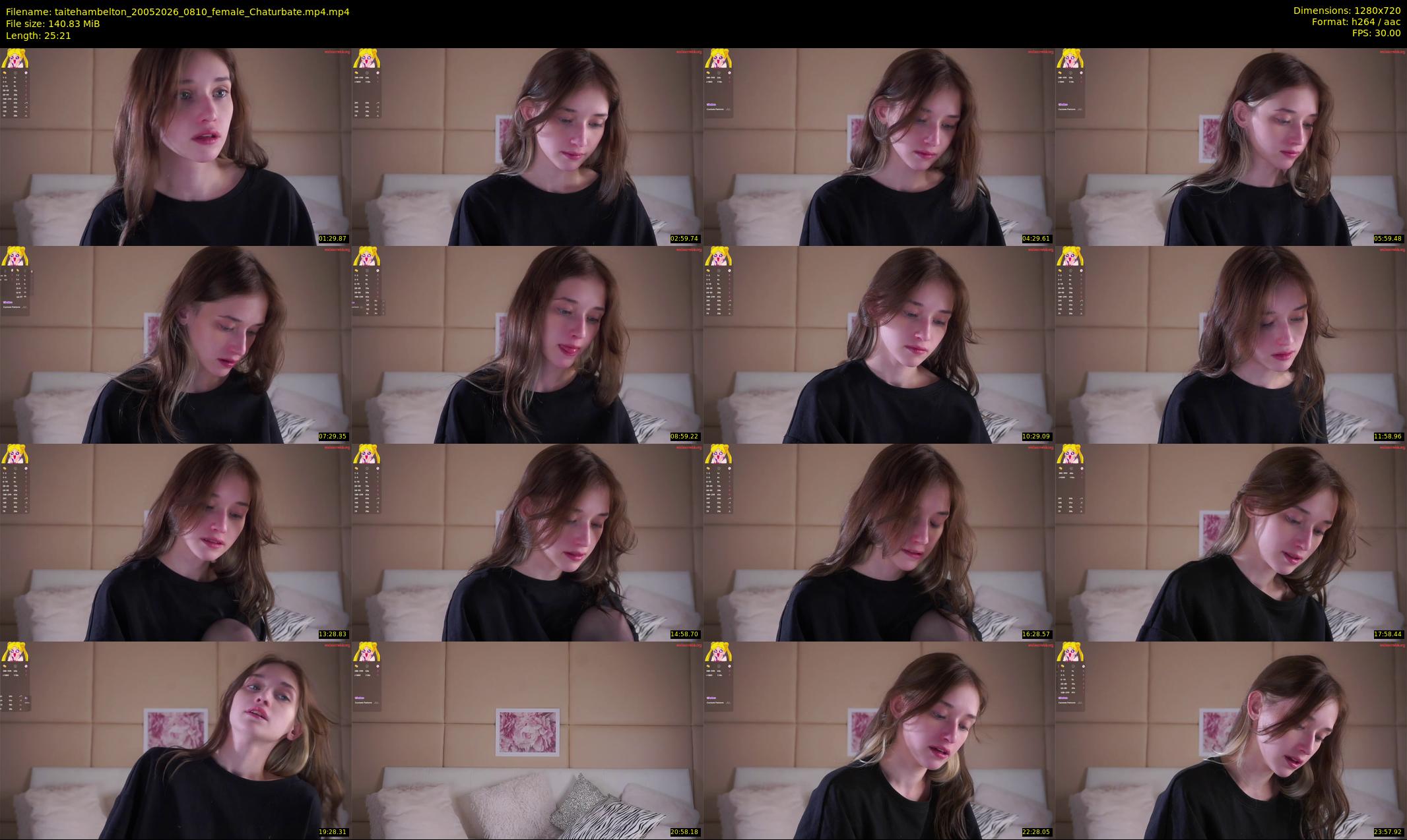 taitehambelton — 26 minute Chaturbate female cam show recording, 720p, May 20, 2026