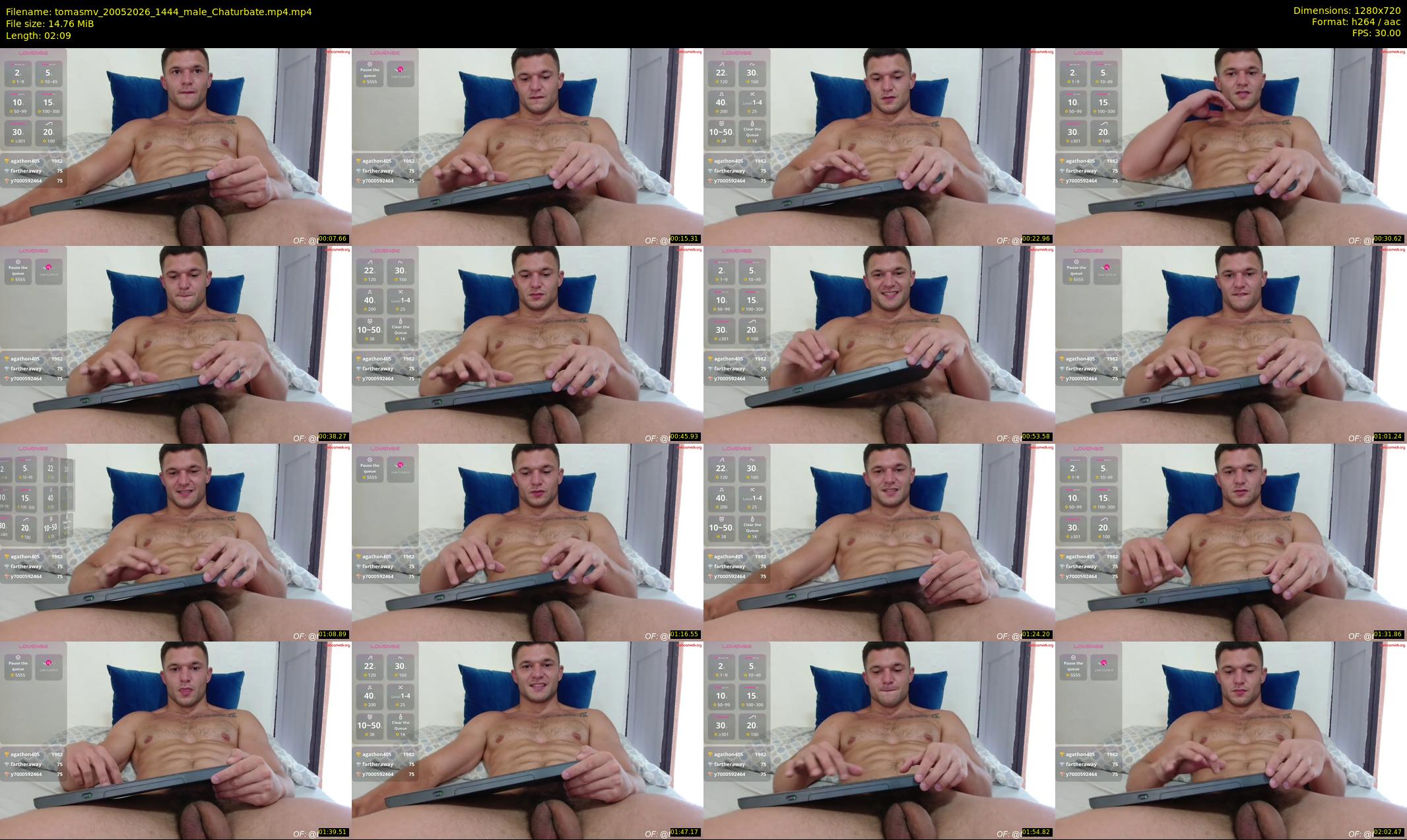 tomasmv — 3 minute Chaturbate male cam show recording, 720p, May 20, 2026