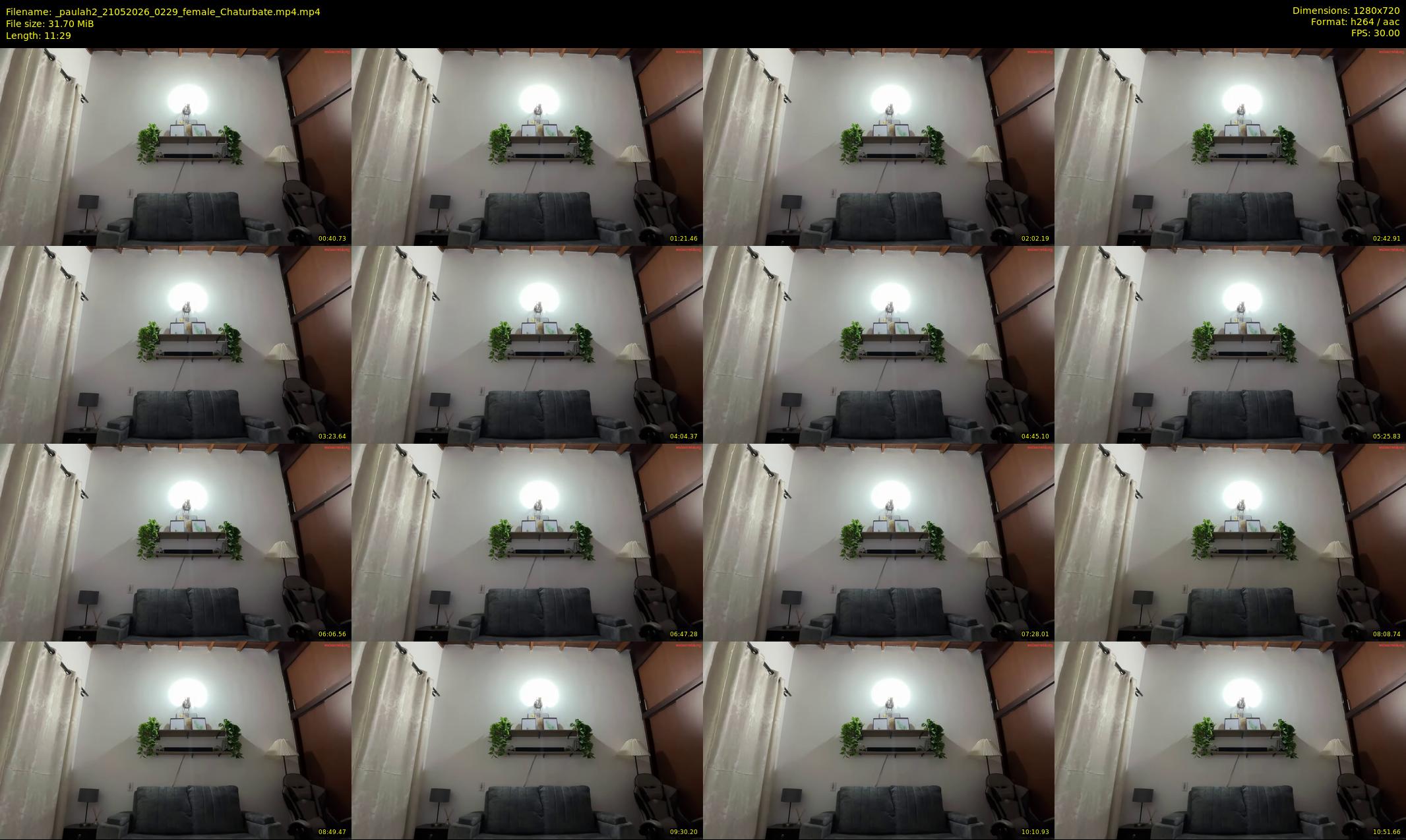 _paulah2 — 12 minute Chaturbate female cam show recording, 720p, May 21, 2026