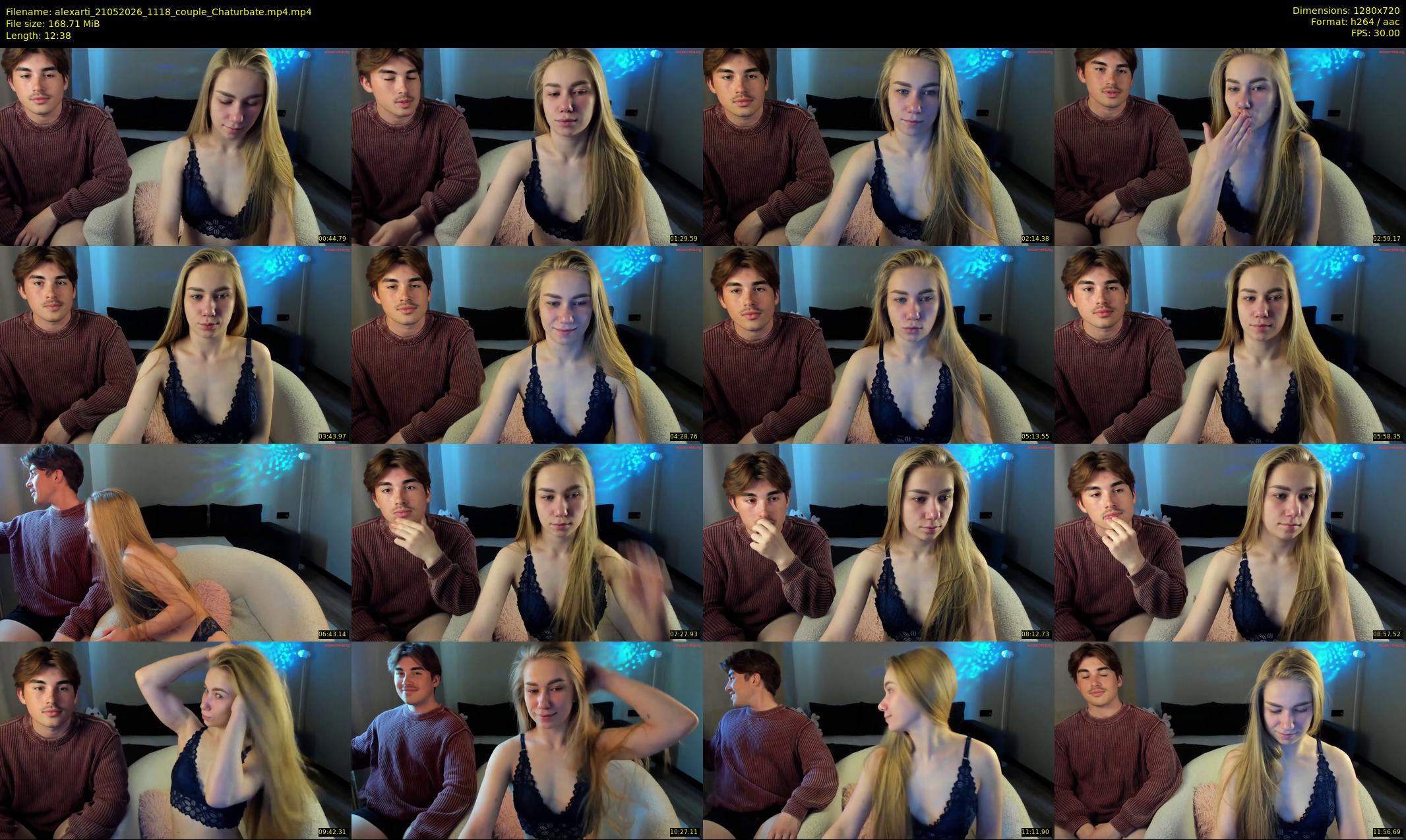 alexarti — 13 minute Chaturbate couple cam show recording, 720p, May 21, 2026
