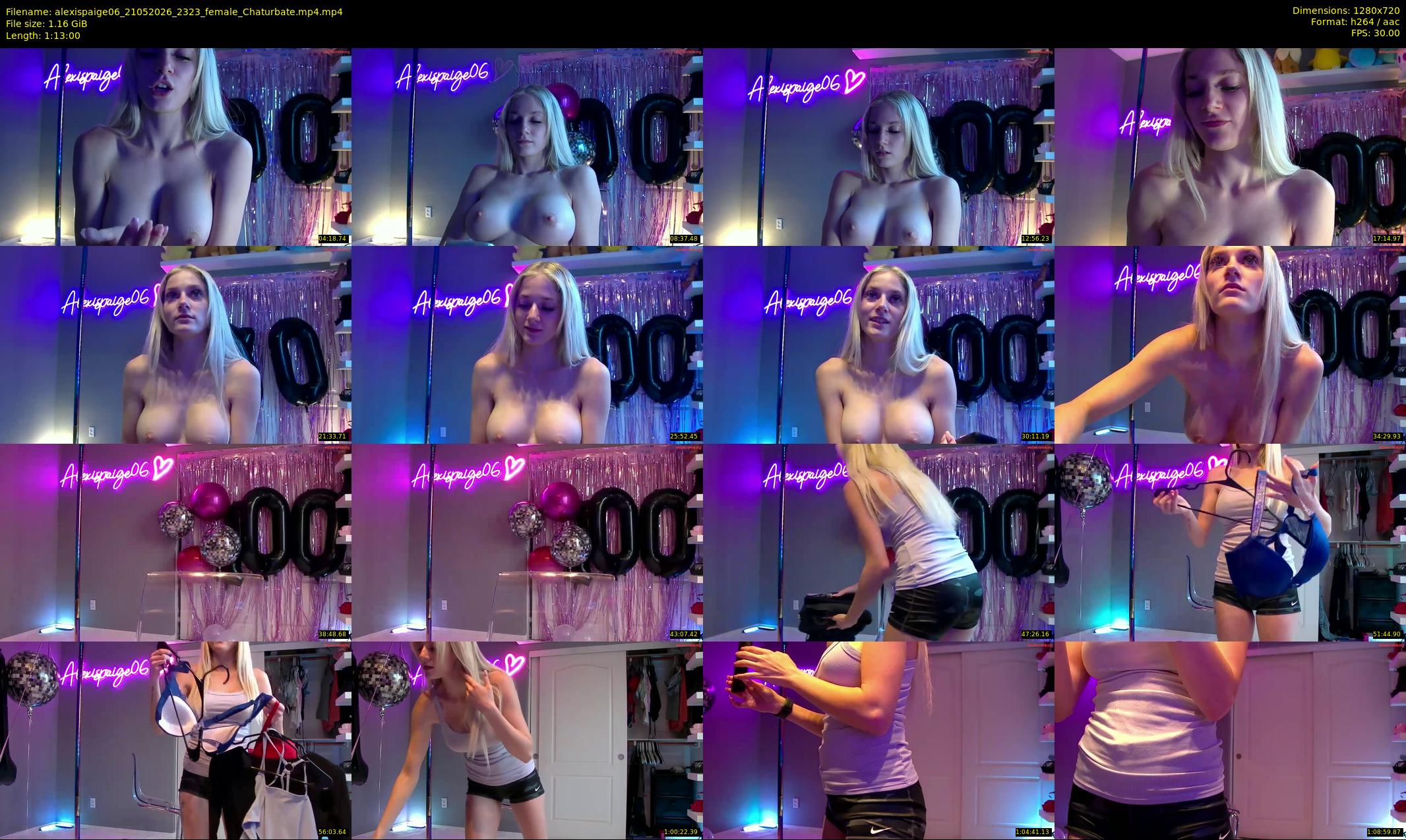 alexispaige06 — 73 minute Chaturbate female cam show recording, 720p, May 21, 2026