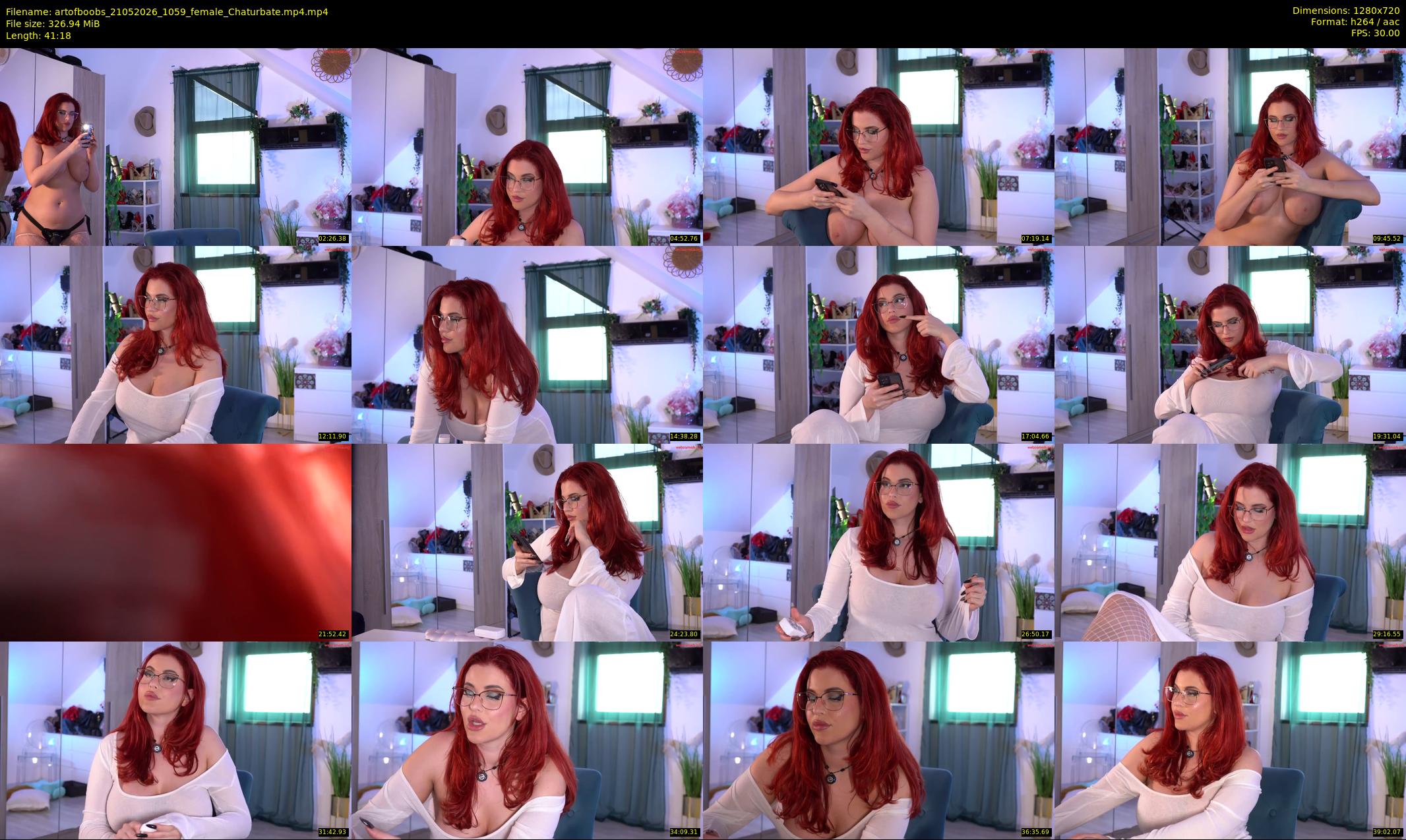 artofboobs — 42 minute Chaturbate female cam show recording, 720p, May 21, 2026