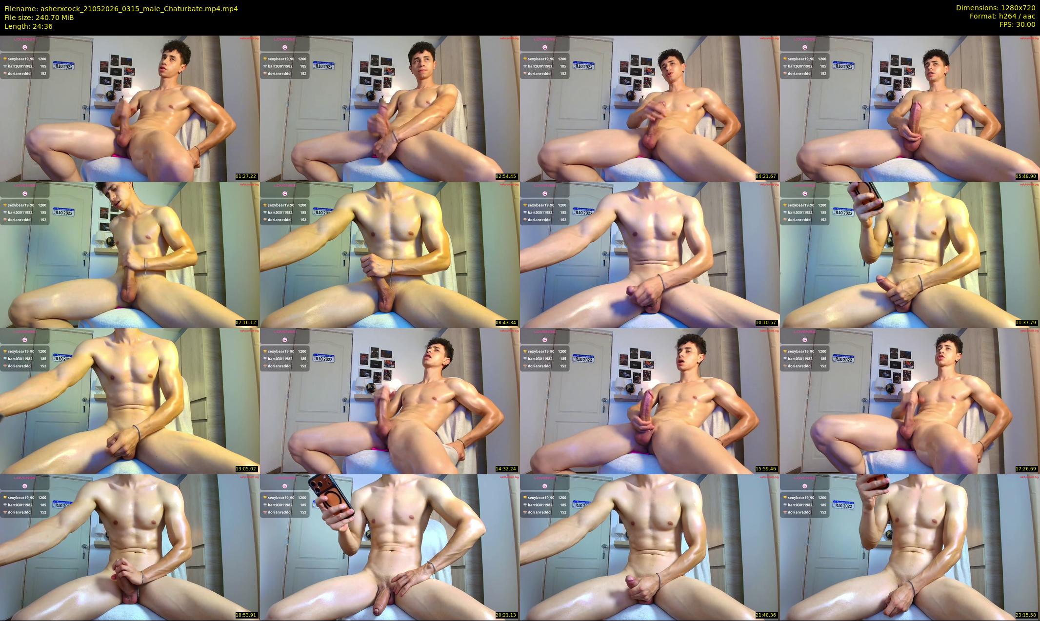 asherxcock — 25 minute Chaturbate male cam show recording, 720p, May 21, 2026