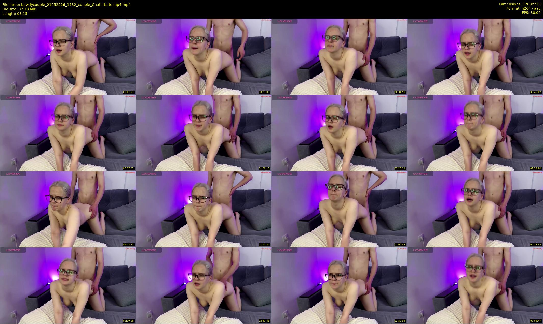 bawdycouple — 4 minute Chaturbate couple cam show recording, 720p, May 21, 2026