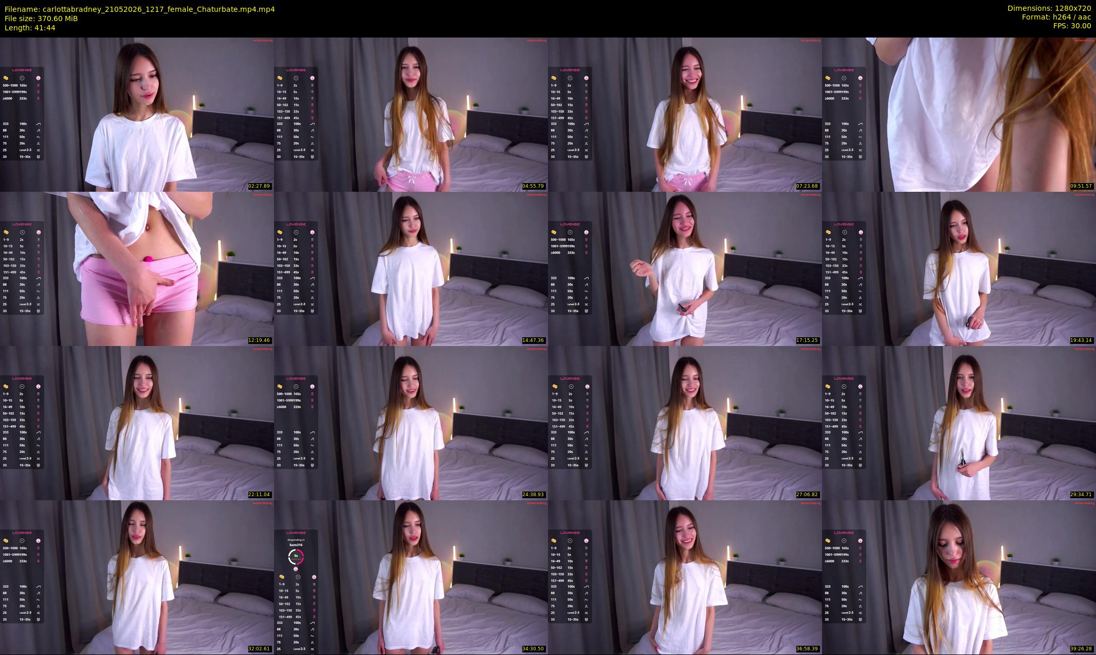 carlottabradney — 42 minute Chaturbate female cam show recording, 720p, May 21, 2026