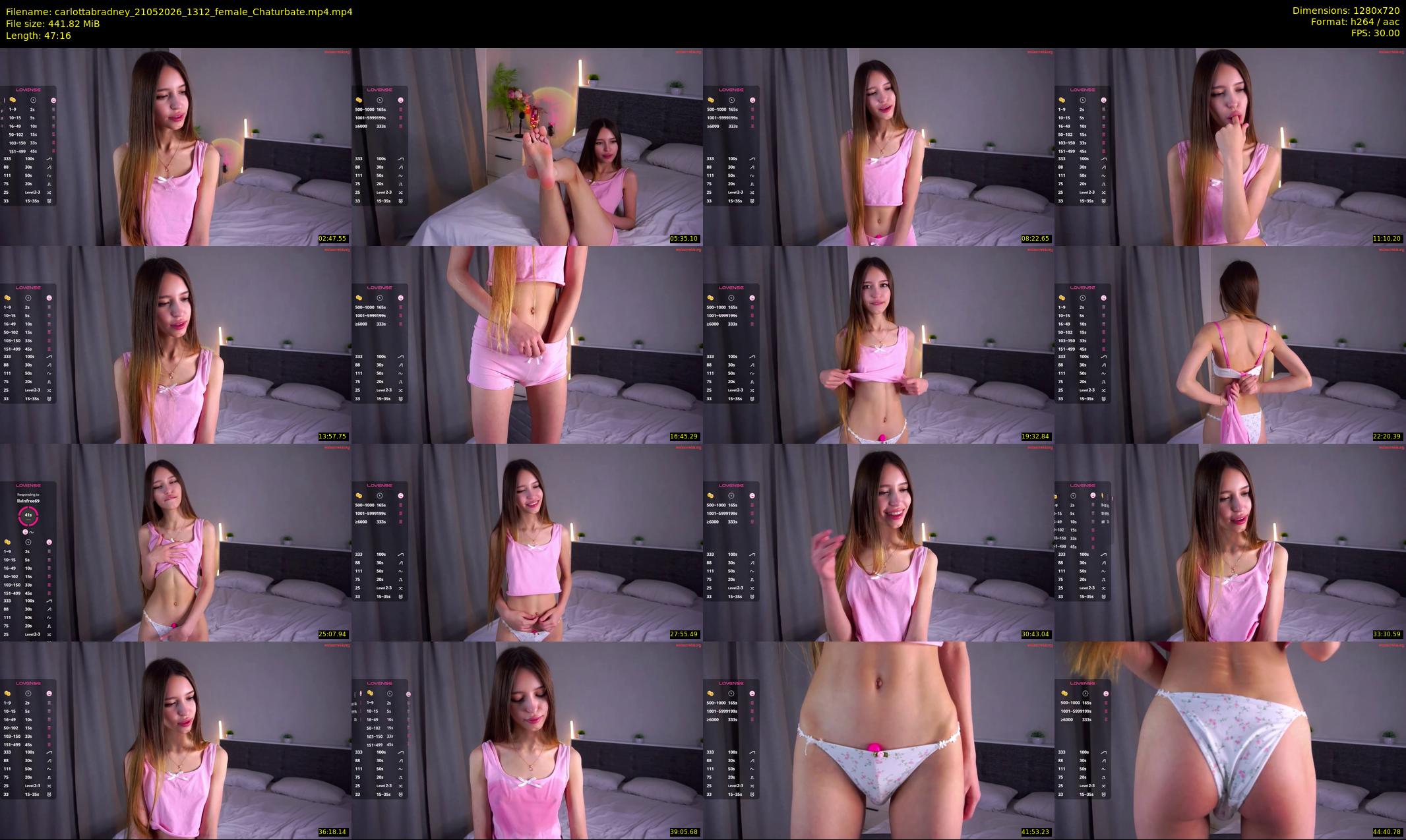 carlottabradney — 48 minute Chaturbate female cam show recording, 720p, May 21, 2026