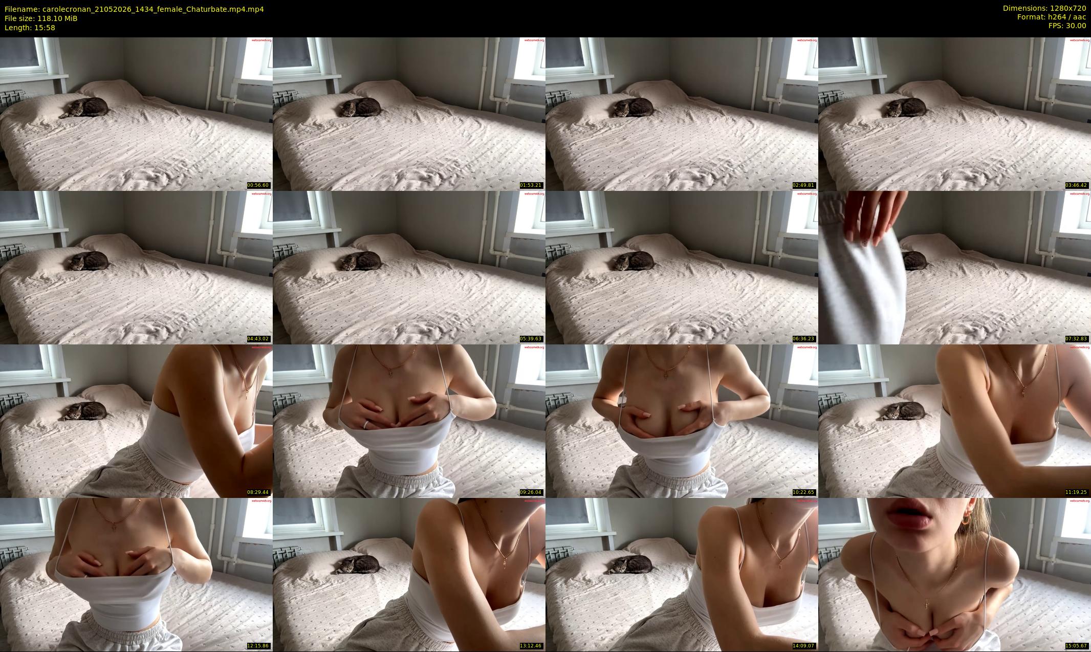 carolecronan — 16 minute Chaturbate female cam show recording, 720p, May 21, 2026
