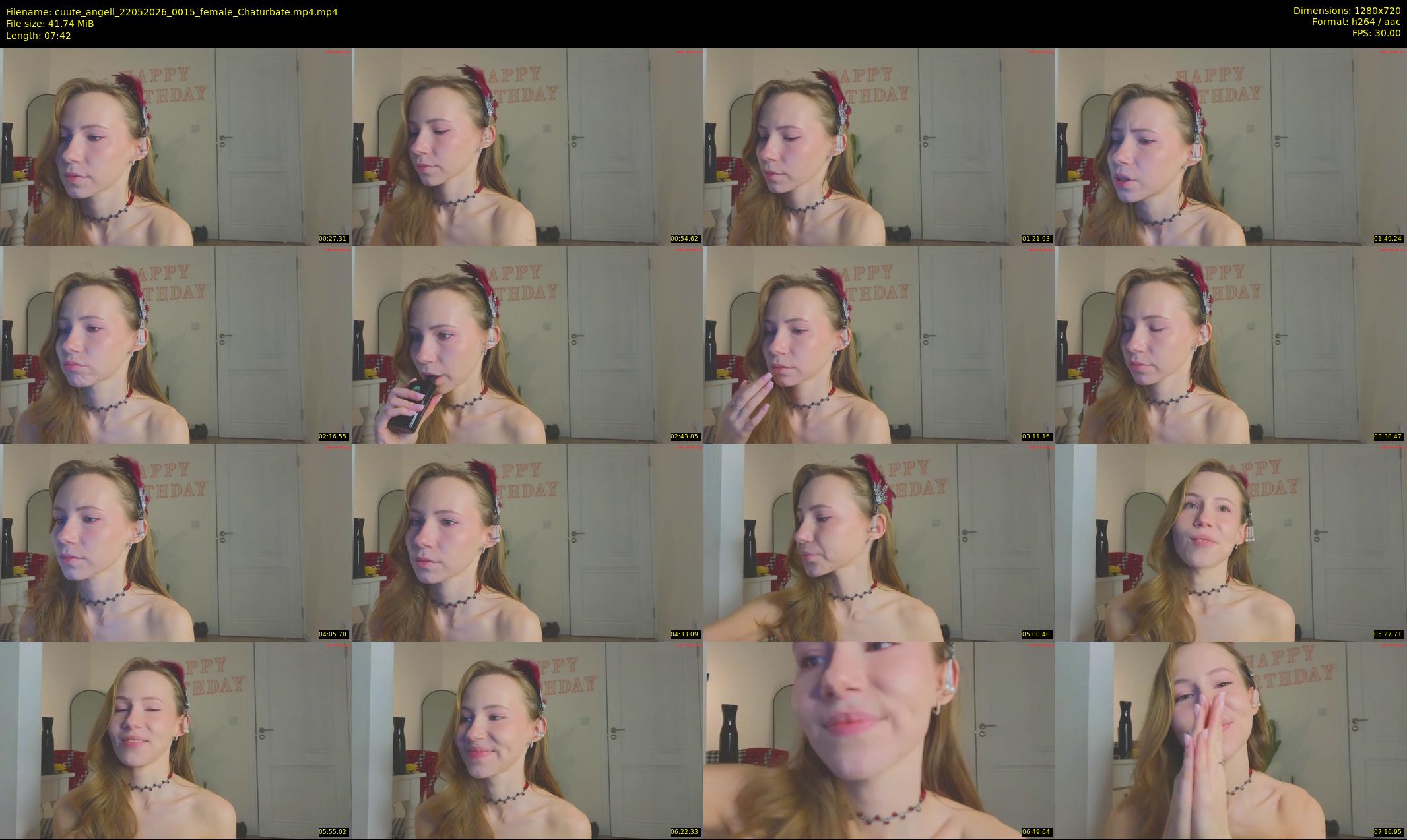 cuute_angell — 8 minute Chaturbate female cam show recording, 720p, May 22, 2026