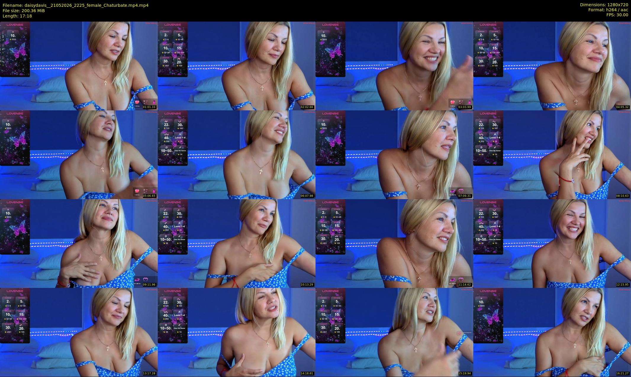 daisydavis_ — 18 minute Chaturbate female cam show recording, 720p, May 21, 2026