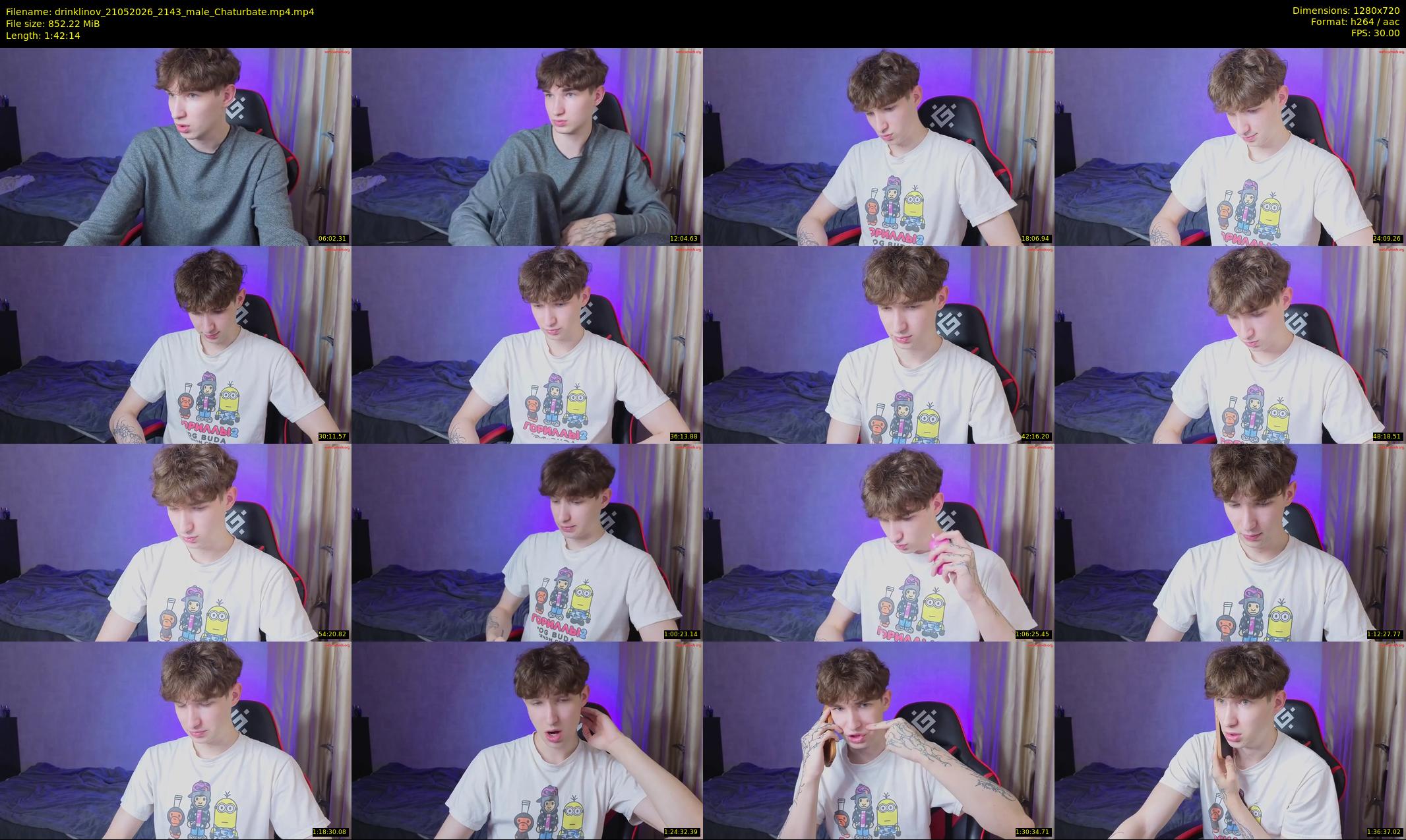 drinklinov — 103 minute Chaturbate male cam show recording, 720p, May 21, 2026