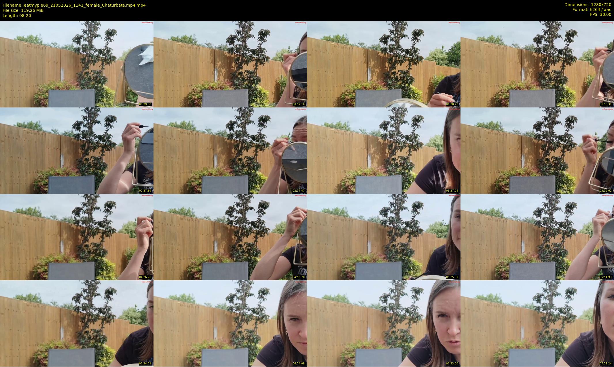 eatmypie69 — 9 minute Chaturbate female cam show recording, 720p, May 21, 2026