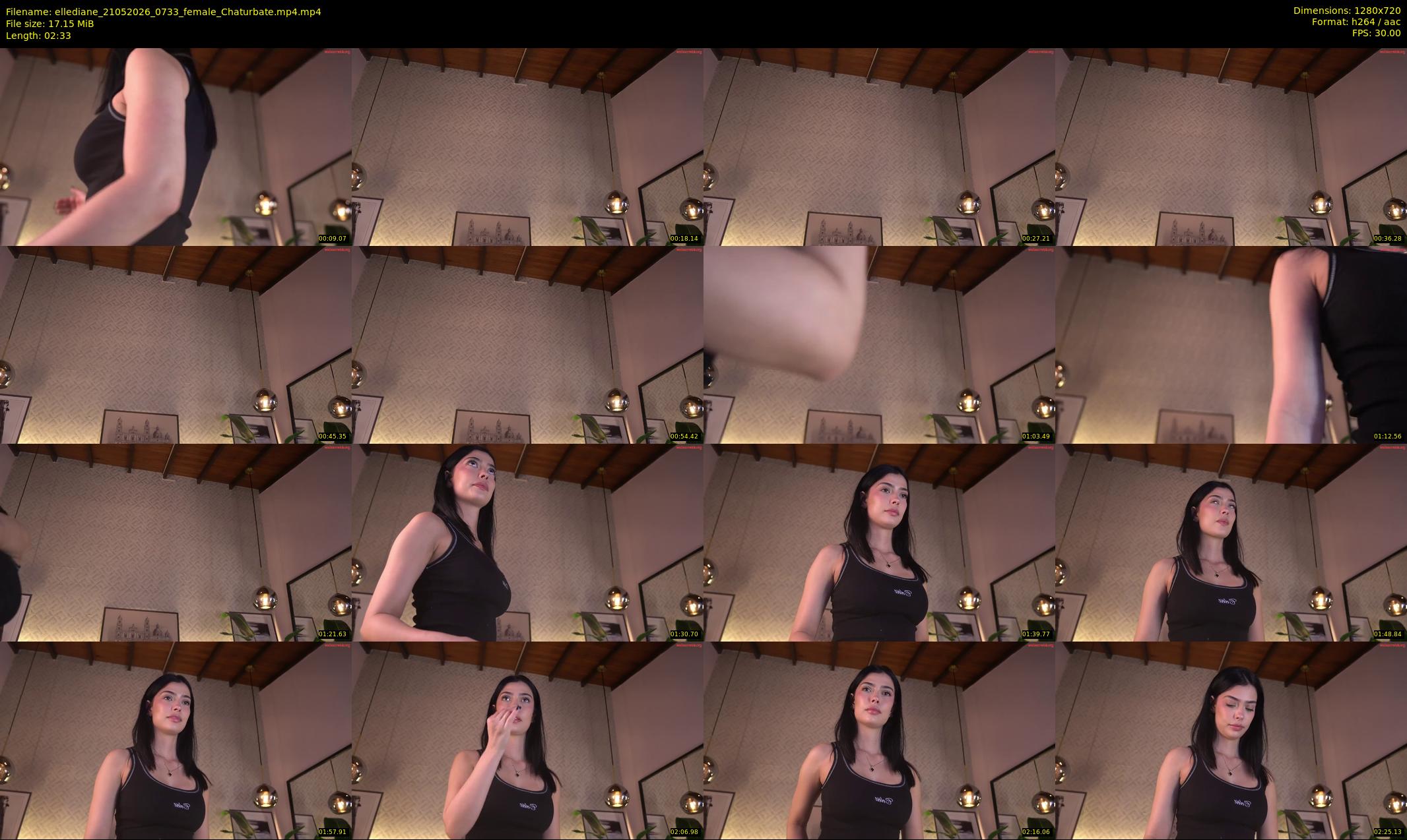 ellediane — 3 minute Chaturbate female cam show recording, 720p, May 21, 2026