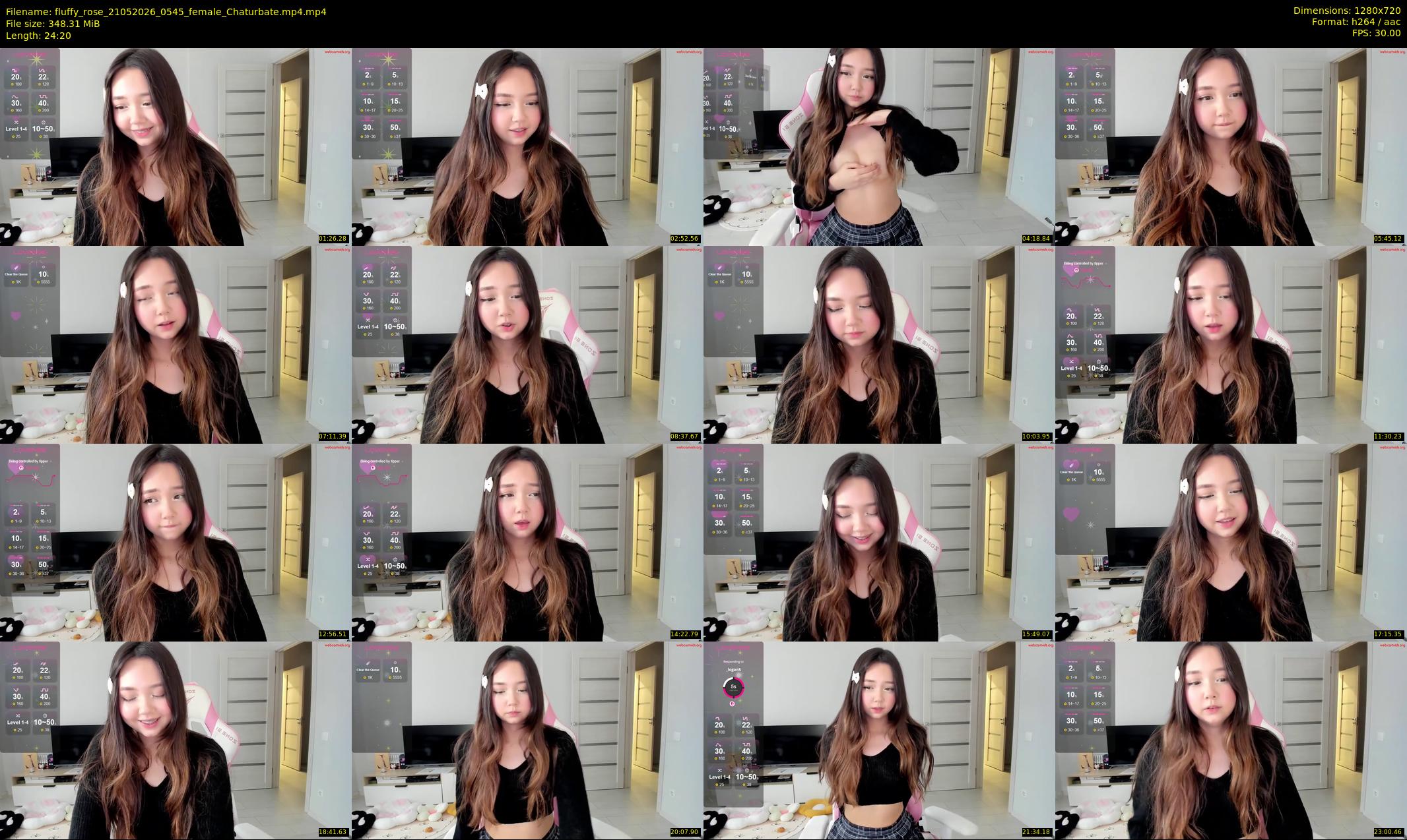 fluffy_rose — 25 minute Chaturbate female cam show recording, 720p, May 21, 2026