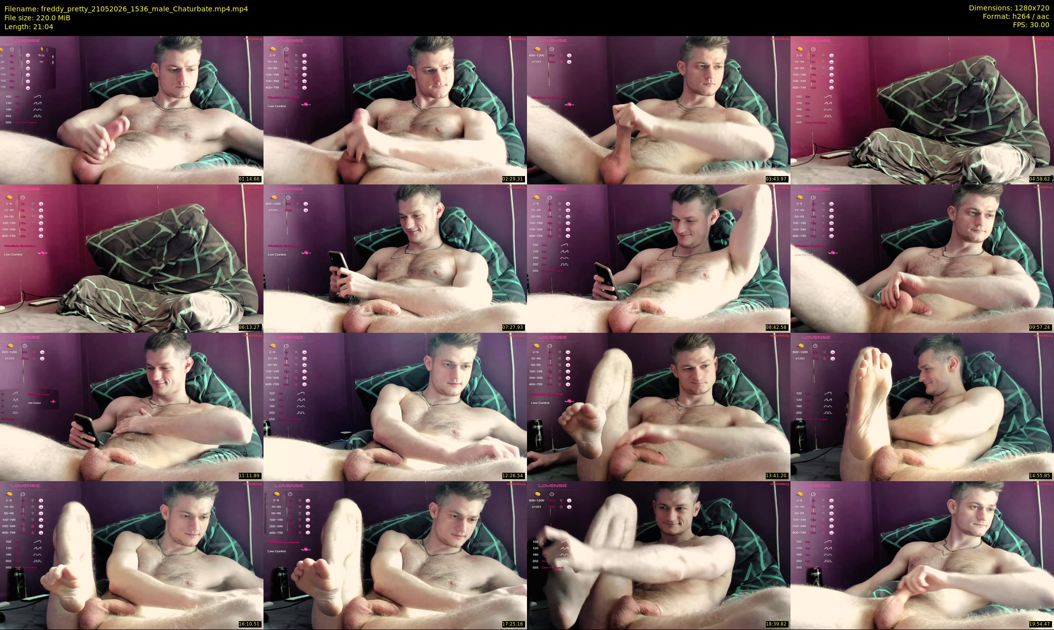 freddy_pretty — 22 minute Chaturbate male cam show recording, 720p, May 21, 2026