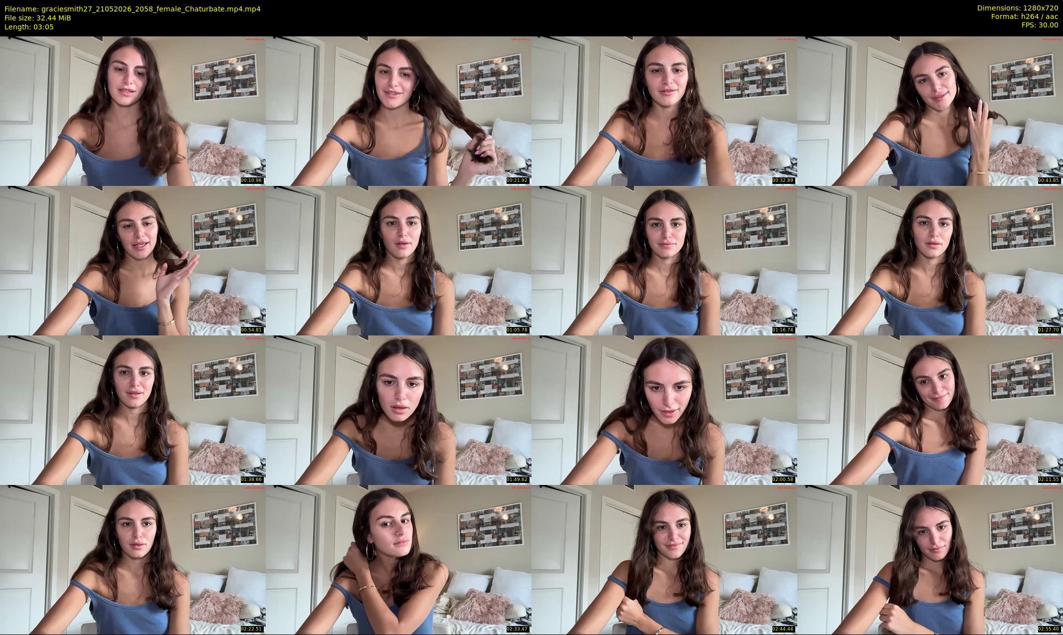 graciesmith27 — 4 minute Chaturbate female cam show recording, 720p, May 21, 2026