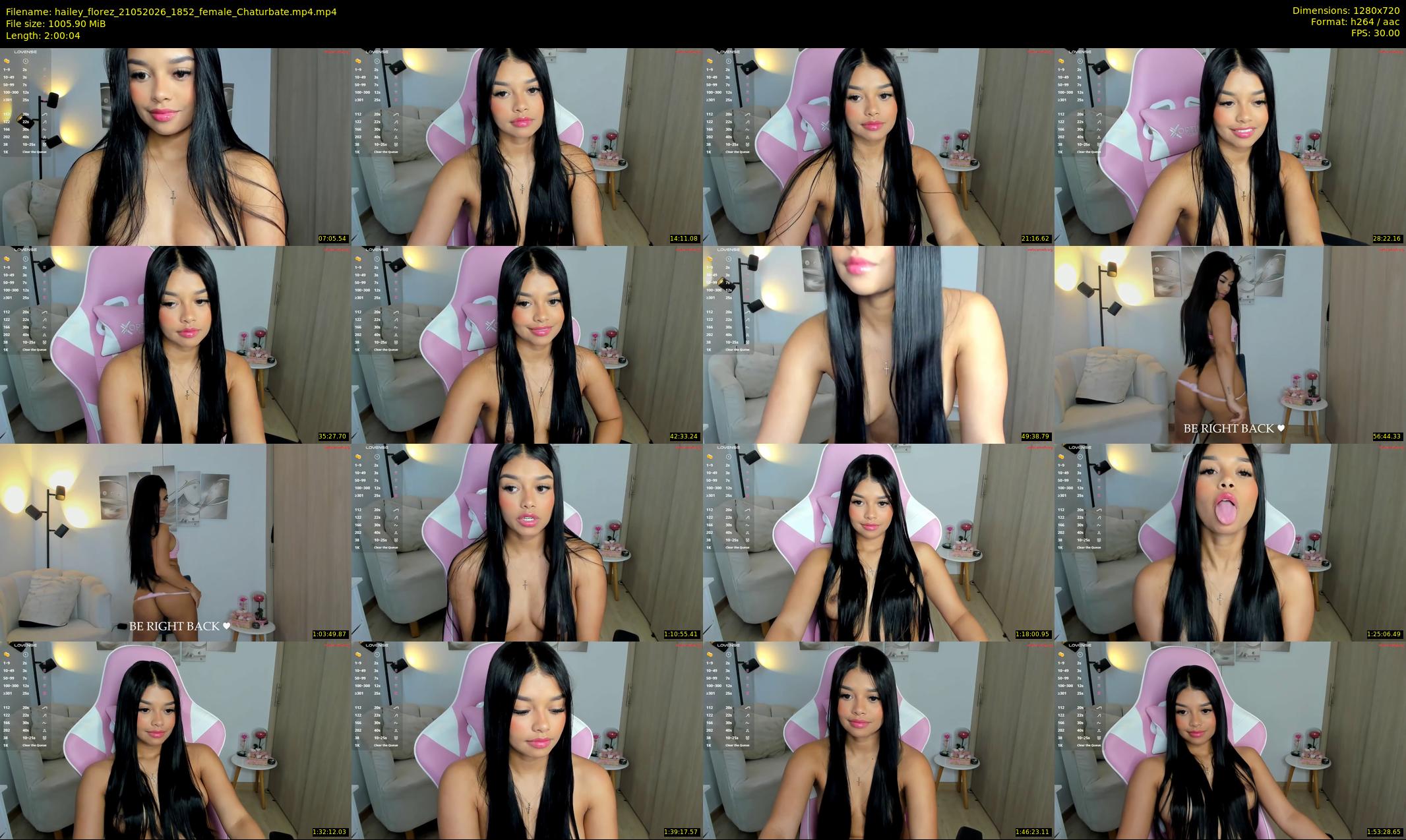 hailey_florez — 121 minute Chaturbate female cam show recording, 720p, May 21, 2026