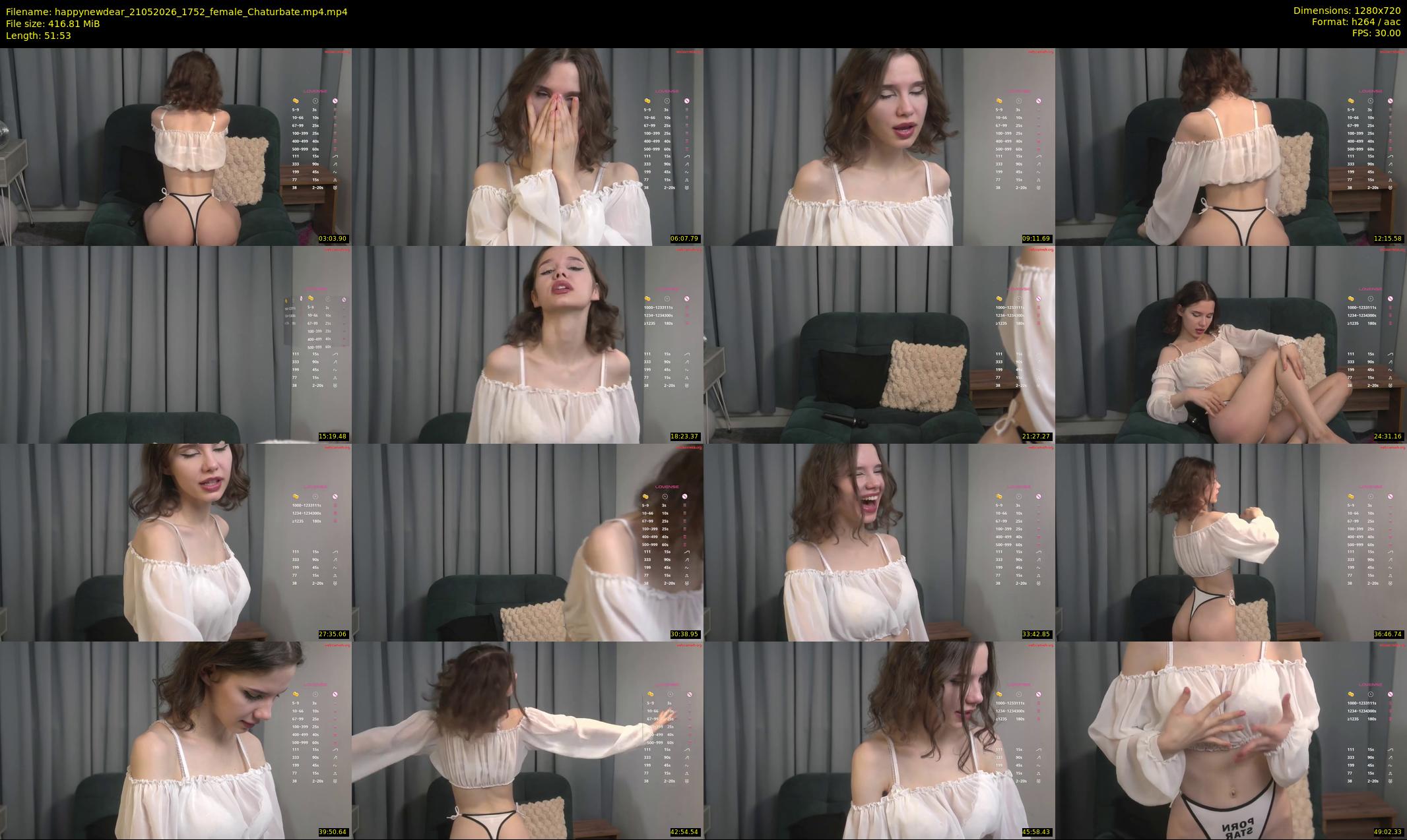 happynewdear — 52 minute Chaturbate female cam show recording, 720p, May 21, 2026