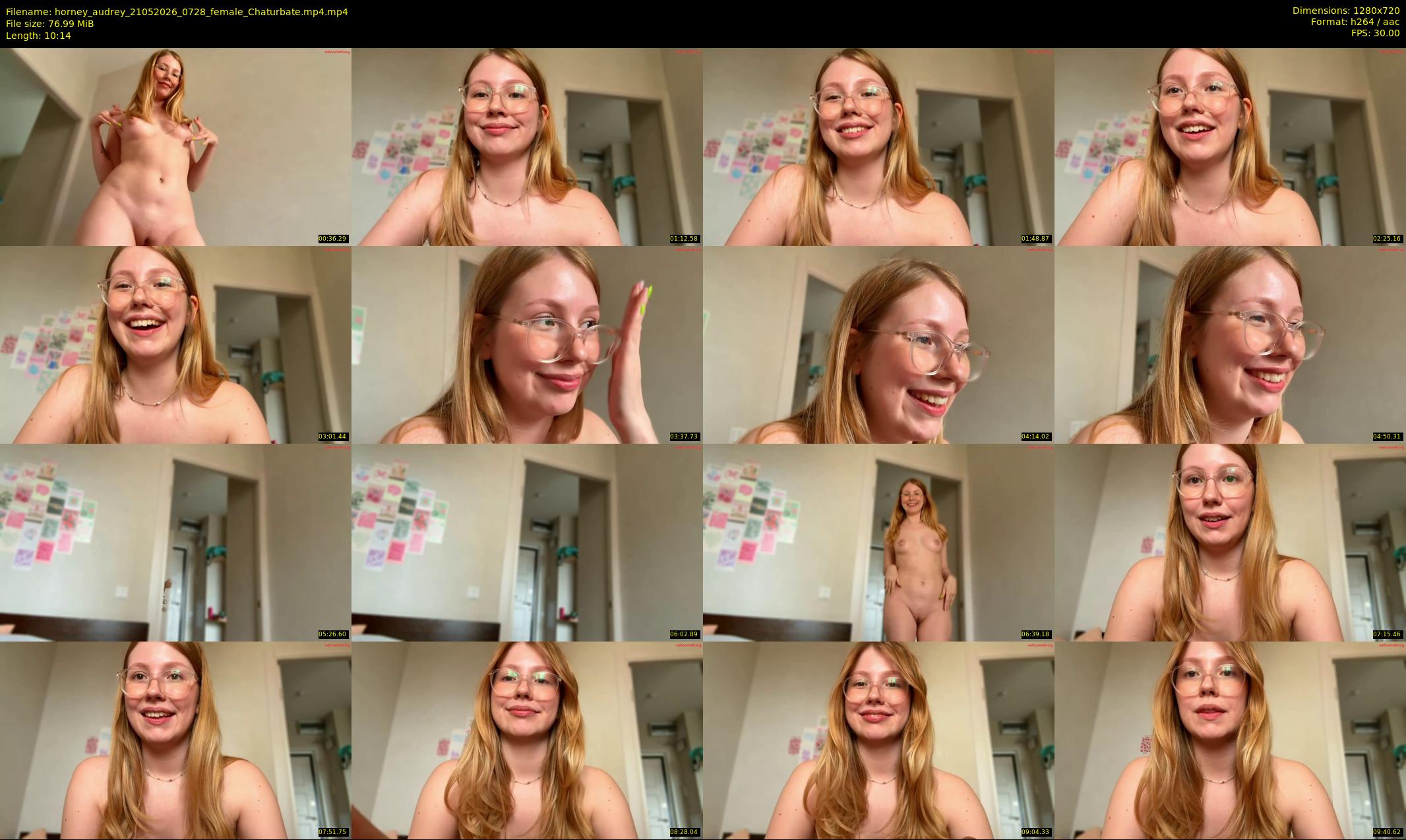horney_audrey — 11 minute Chaturbate female cam show recording, 720p, May 21, 2026