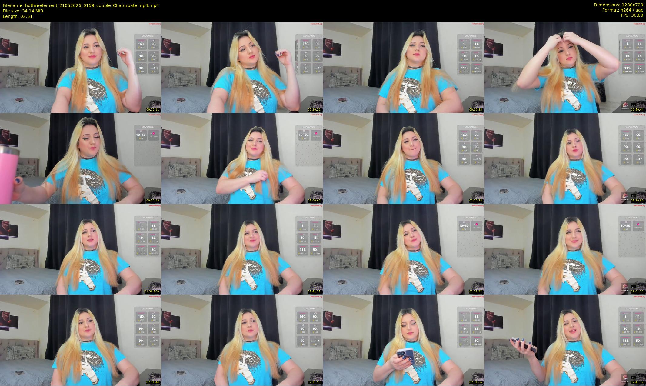 hotfireelement — 3 minute Chaturbate couple cam show recording, 720p, May 21, 2026