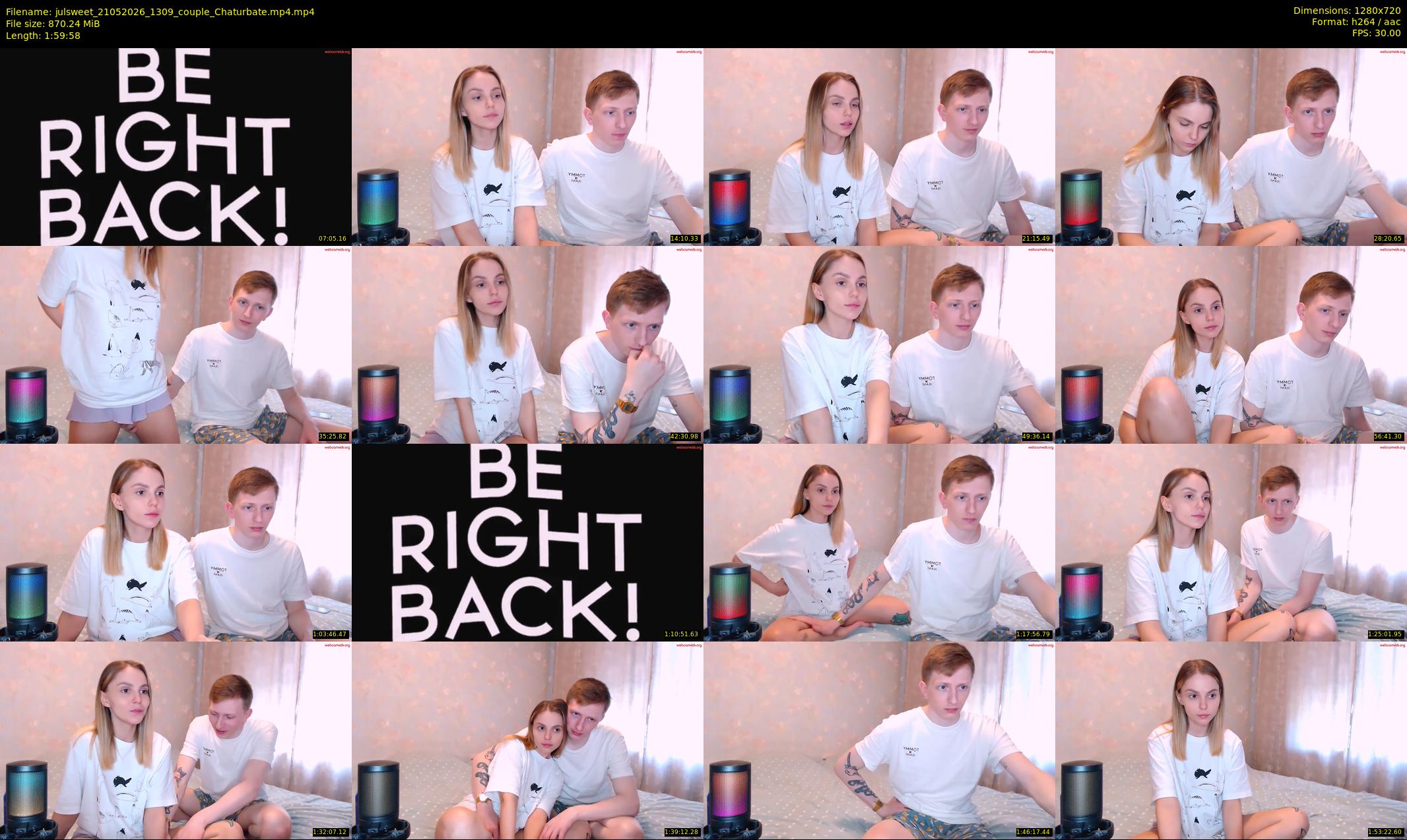 julsweet — 120 minute Chaturbate male cam show recording, 720p, May 21, 2026