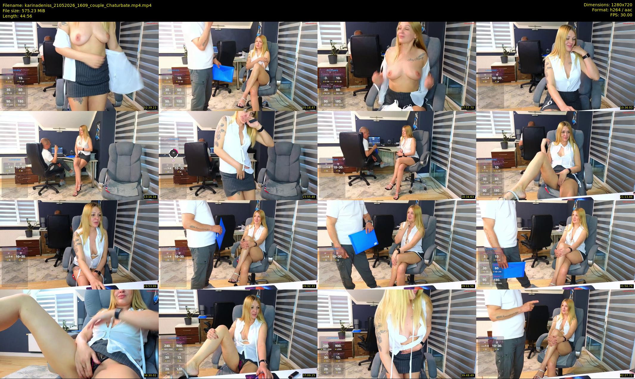 karinadeniss — 45 minute Chaturbate couple cam show recording, 720p, May 21, 2026