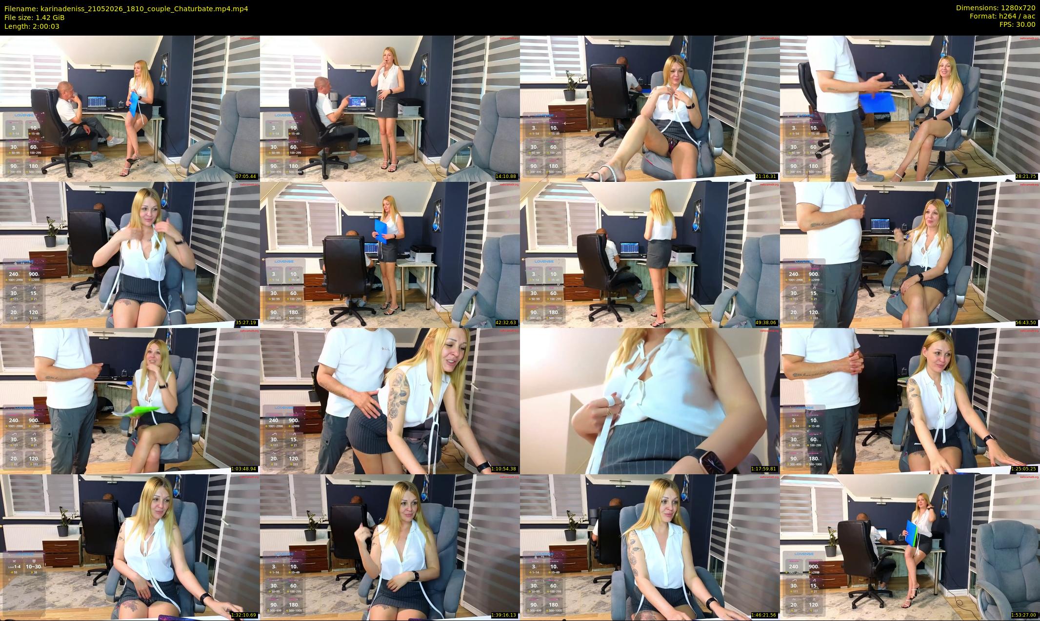 karinadeniss — 121 minute Chaturbate couple cam show recording, 720p, May 21, 2026