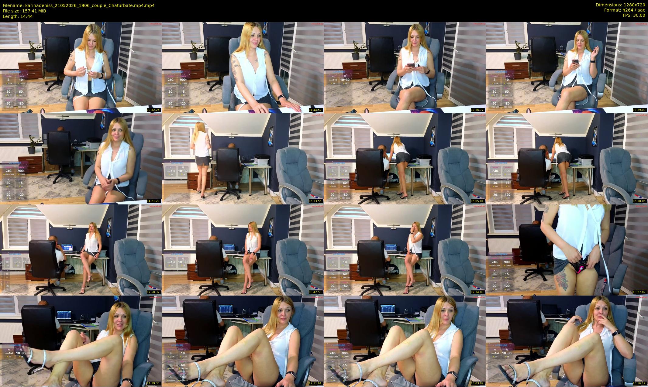 karinadeniss — 15 minute Chaturbate couple cam show recording, 720p, May 21, 2026