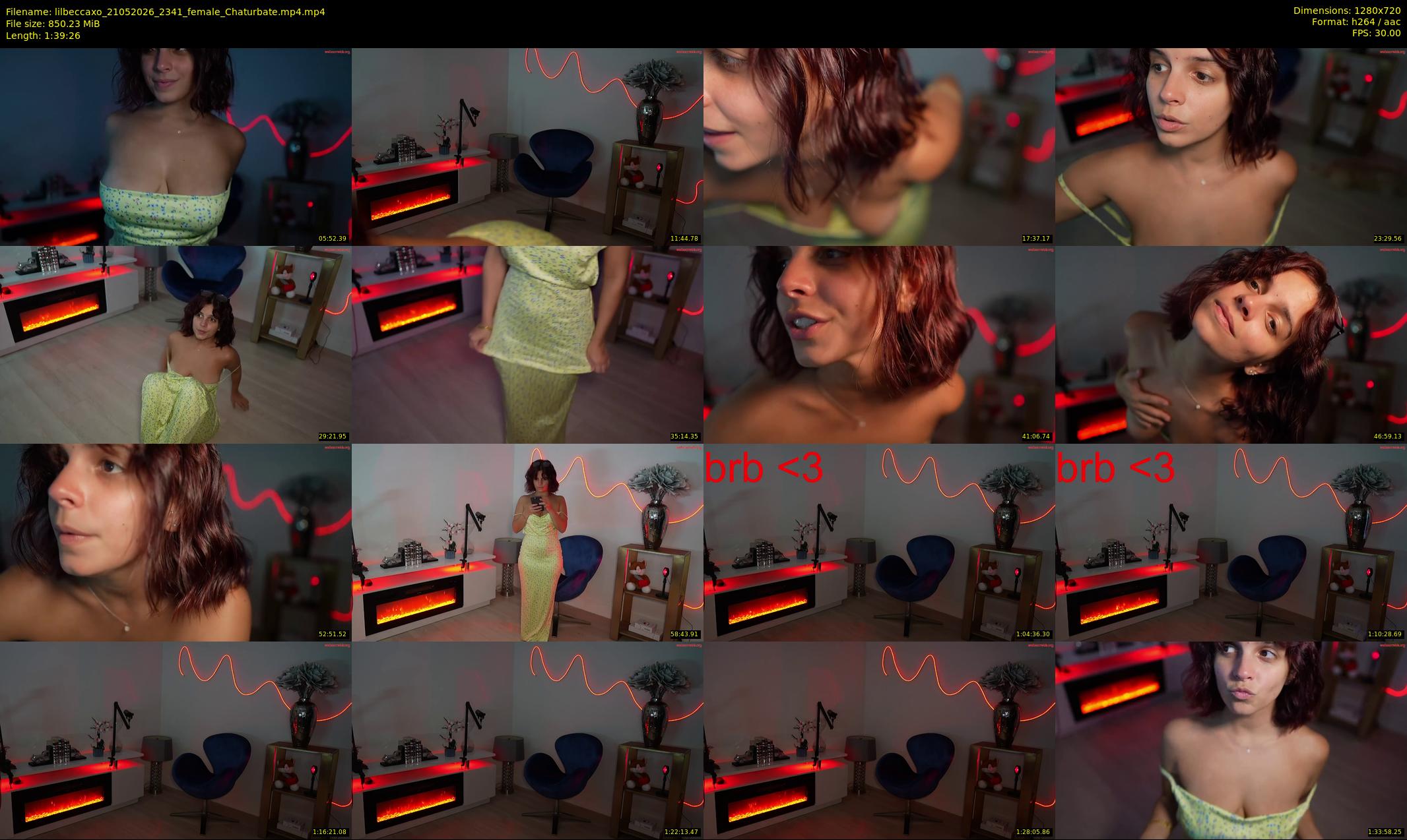 lilbeccaxo — 100 minute Chaturbate female cam show recording, 720p, May 21, 2026