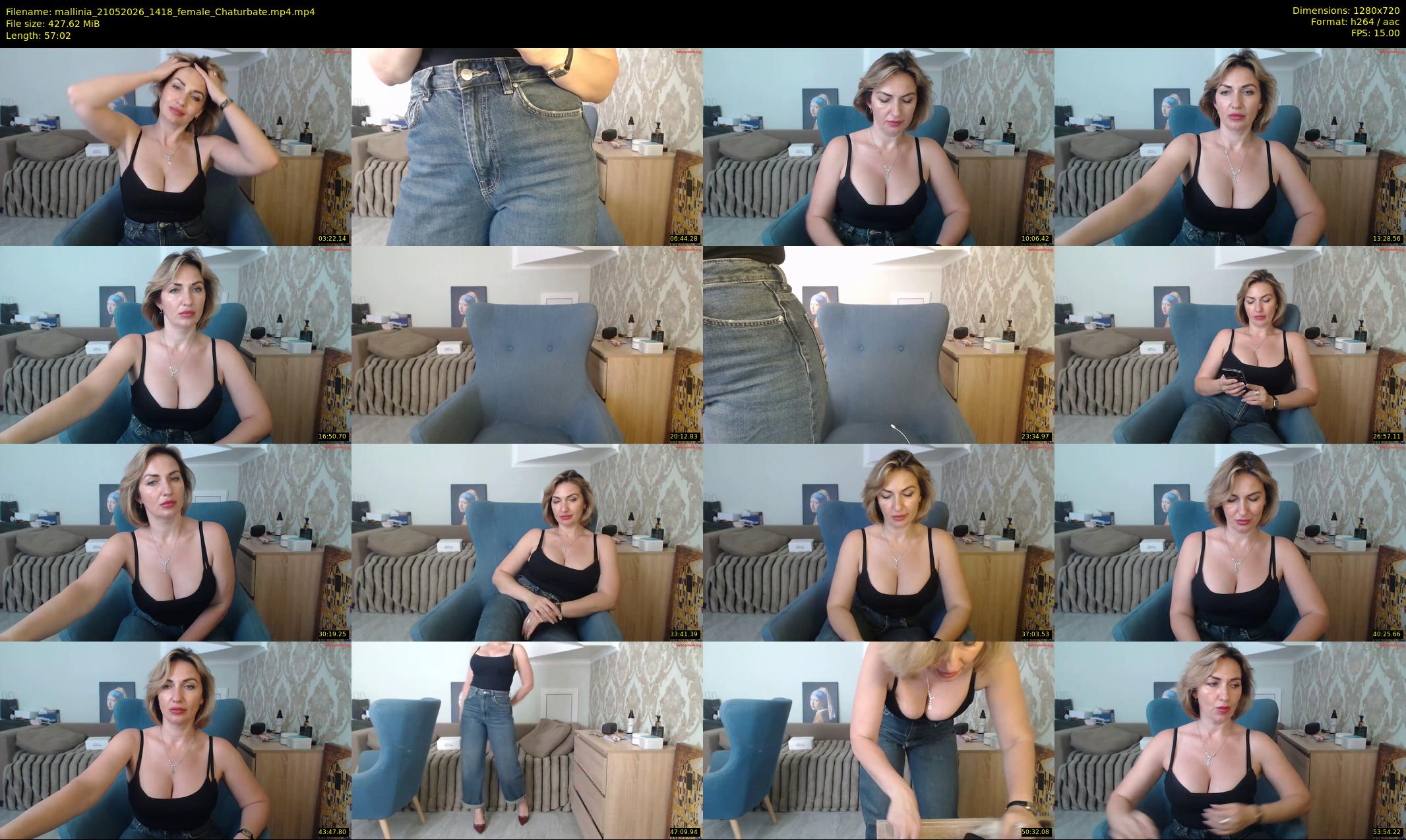 mallinia — 58 minute Chaturbate female cam show recording, 720p, May 21, 2026