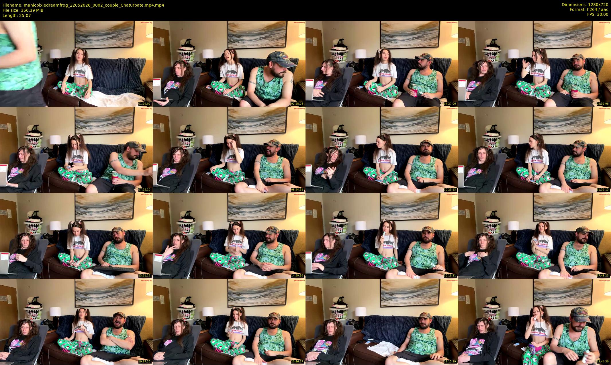 manicpixiedreamfrog — 26 minute Chaturbate couple cam show recording, 720p, May 22, 2026