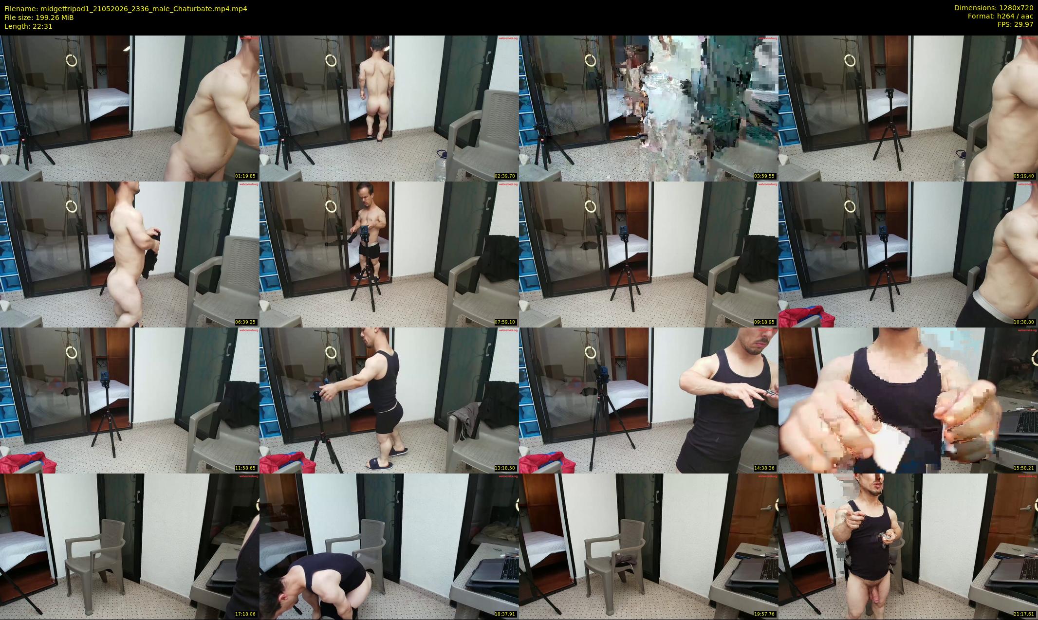 midgettripod1 — 23 minute Chaturbate male cam show recording, 720p, May 21, 2026