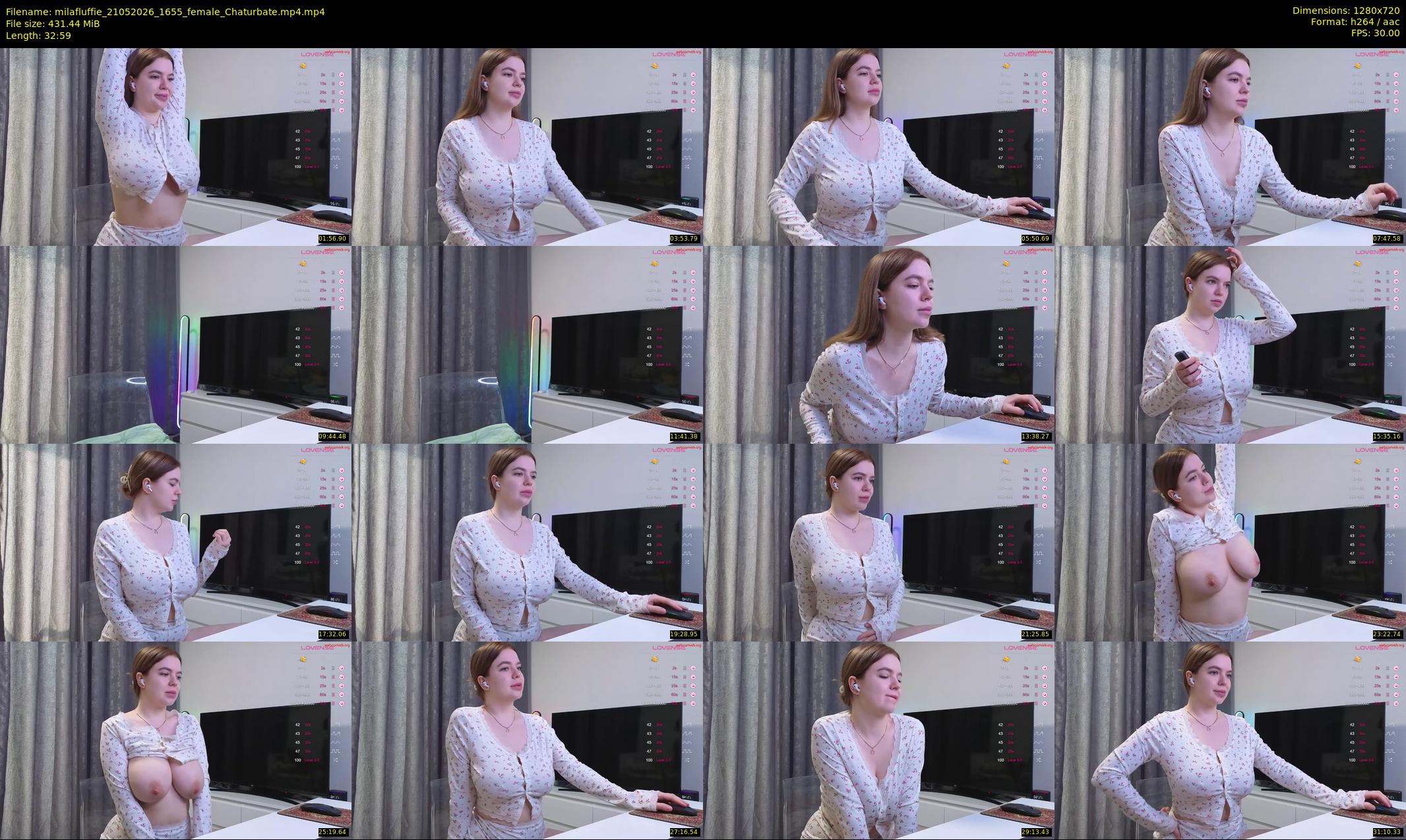 milafluffie — 33 minute Chaturbate female cam show recording, 720p, May 21, 2026