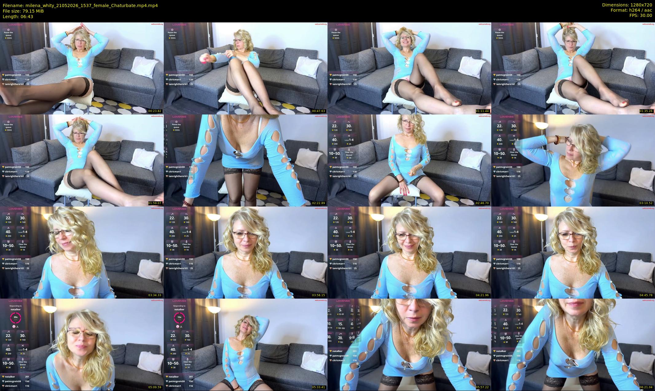 milena_whity — 7 minute Chaturbate female cam show recording, 720p, May 21, 2026