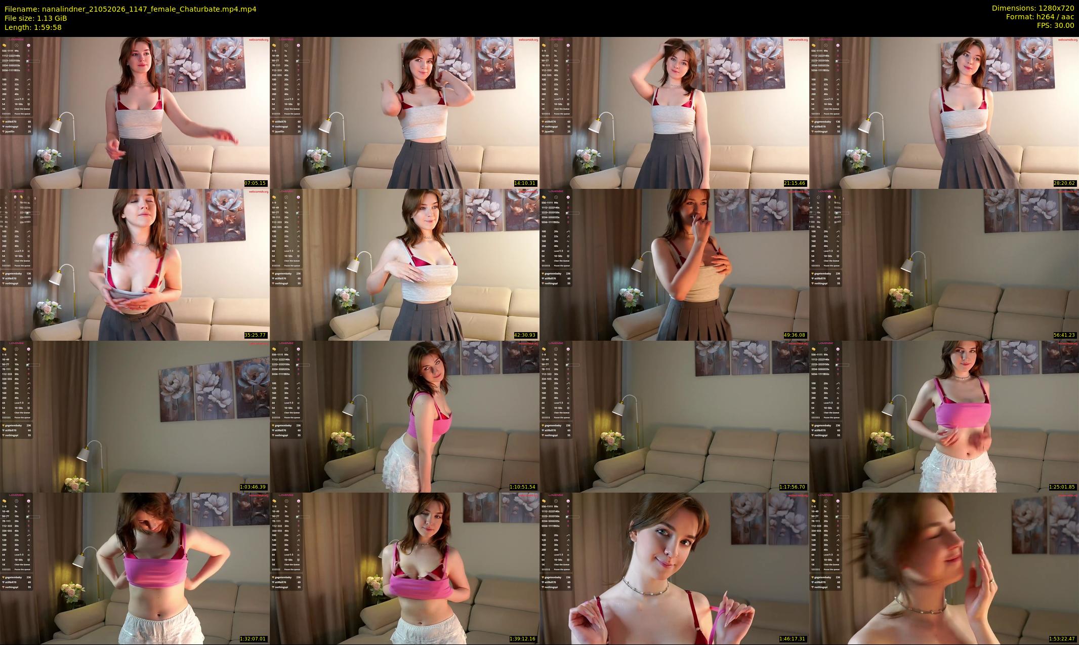 nanalindner — 120 minute Chaturbate female cam show recording, 720p, May 21, 2026