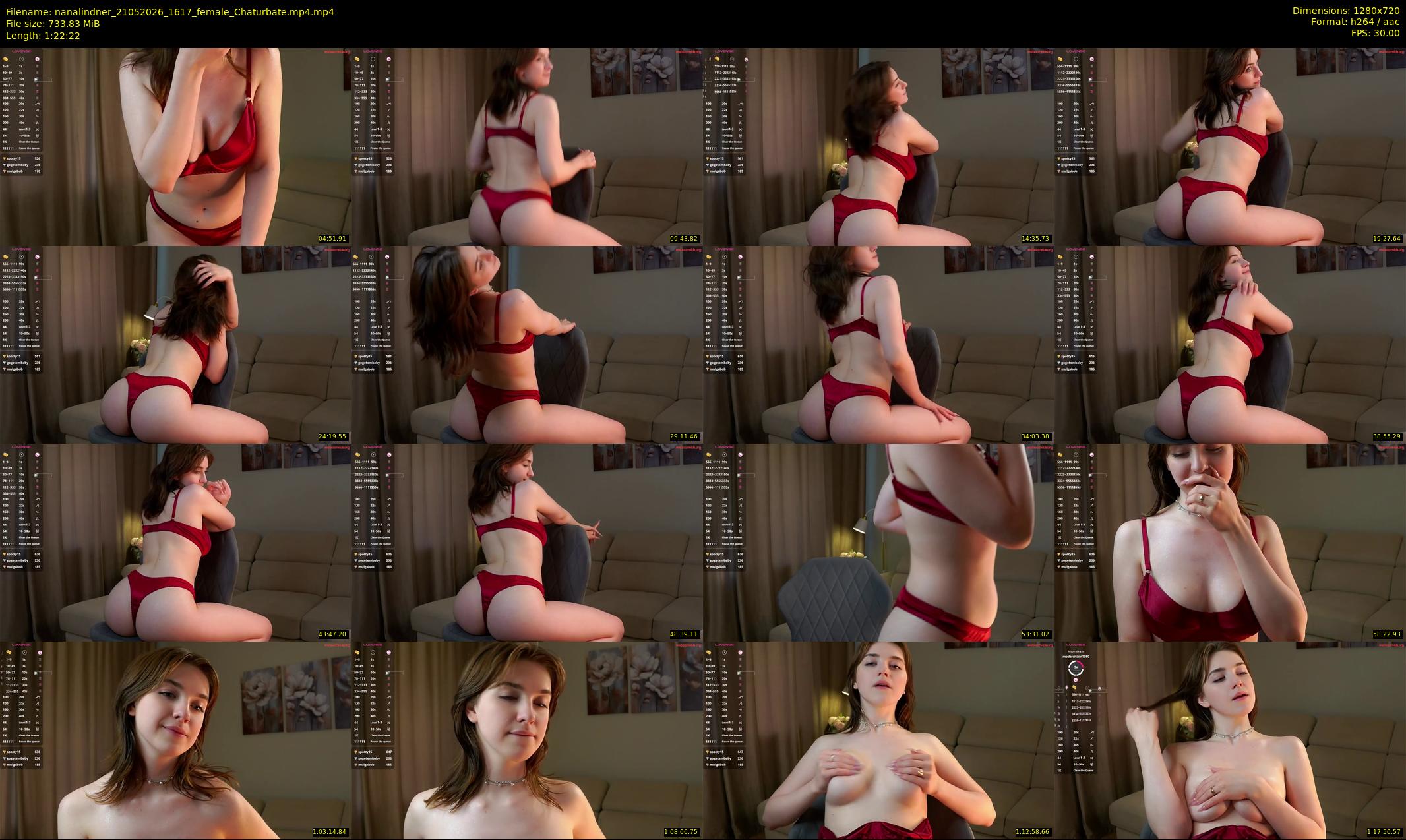 nanalindner — 83 minute Chaturbate female cam show recording, 720p, May 21, 2026