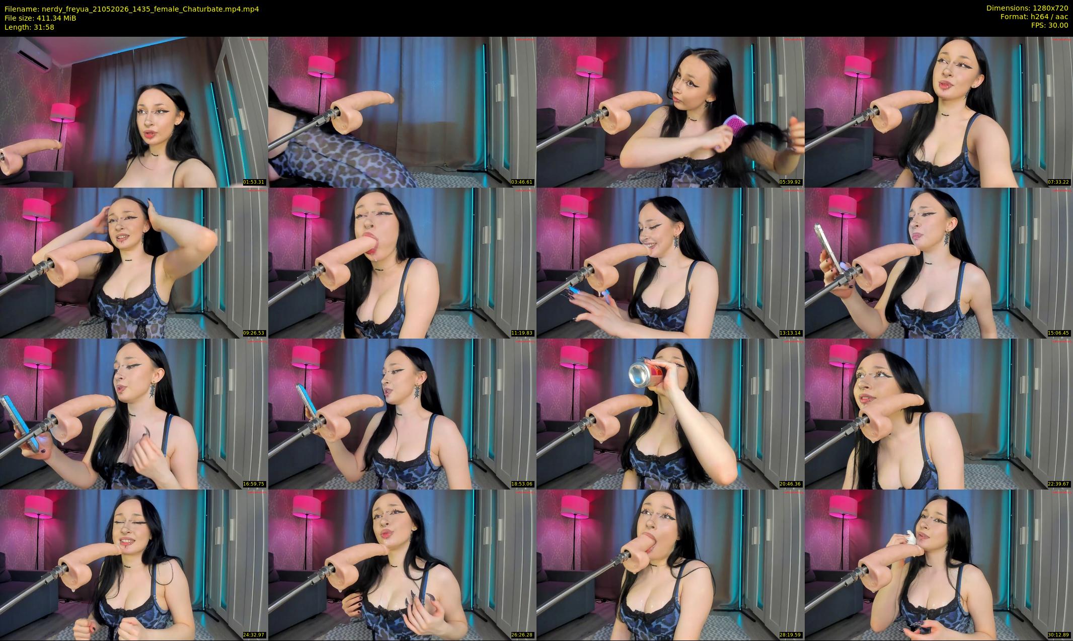nerdy_freyua — 32 minute Chaturbate female cam show recording, 720p, May 21, 2026