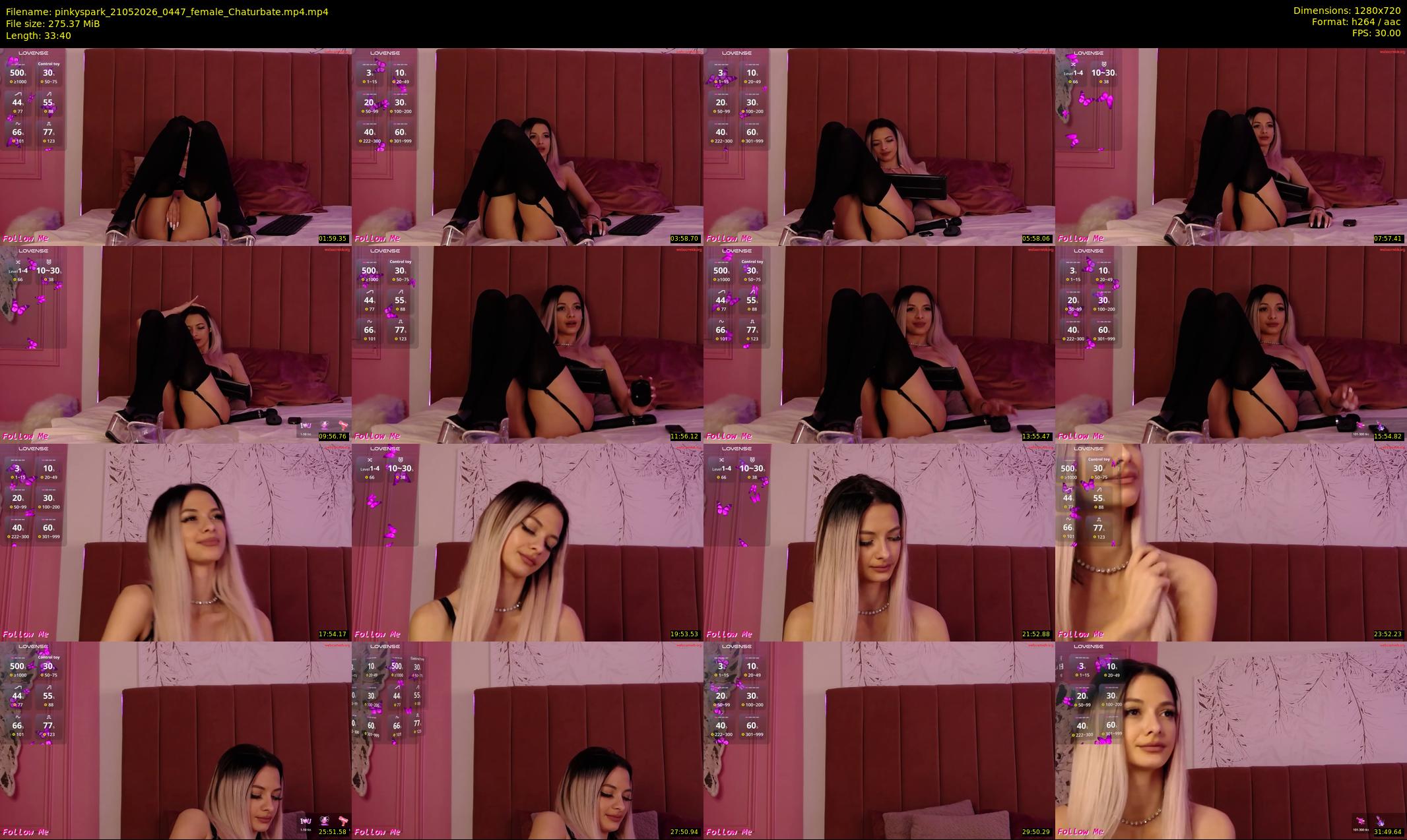 pinkyspark — 34 minute Chaturbate female cam show recording, 720p, May 21, 2026
