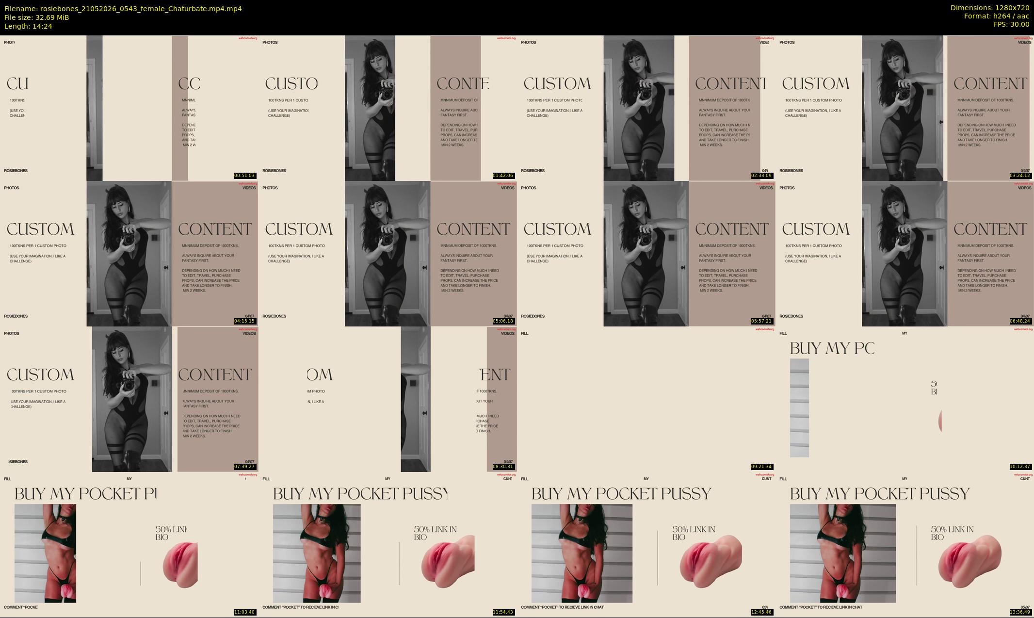 rosiebones — 15 minute Chaturbate female cam show recording, 720p, May 21, 2026