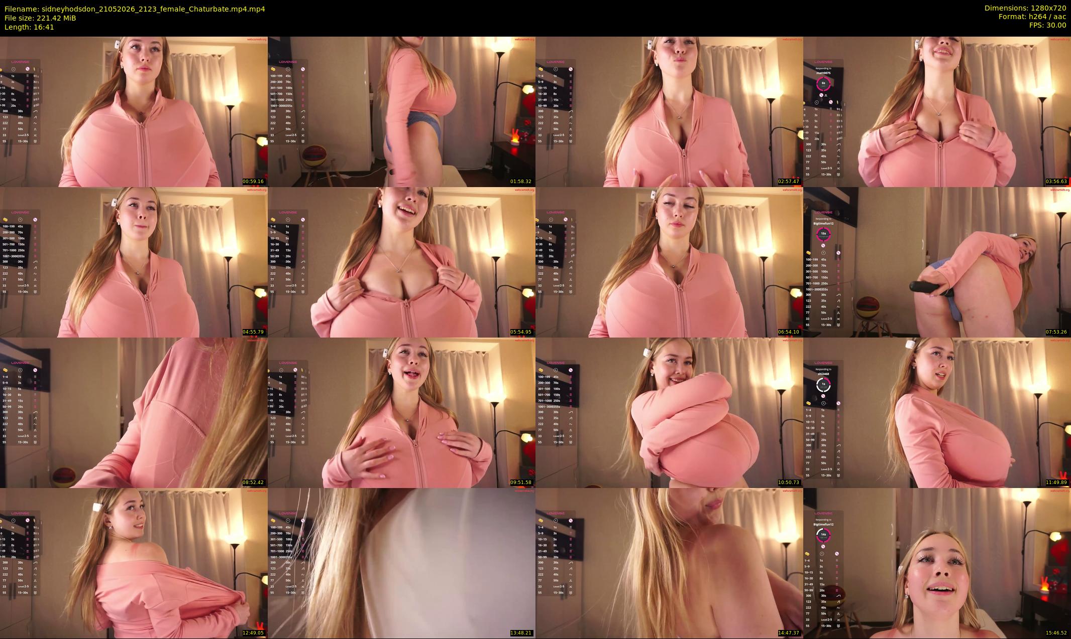 sidneyhodsdon — 17 minute Chaturbate female cam show recording, 720p, May 21, 2026